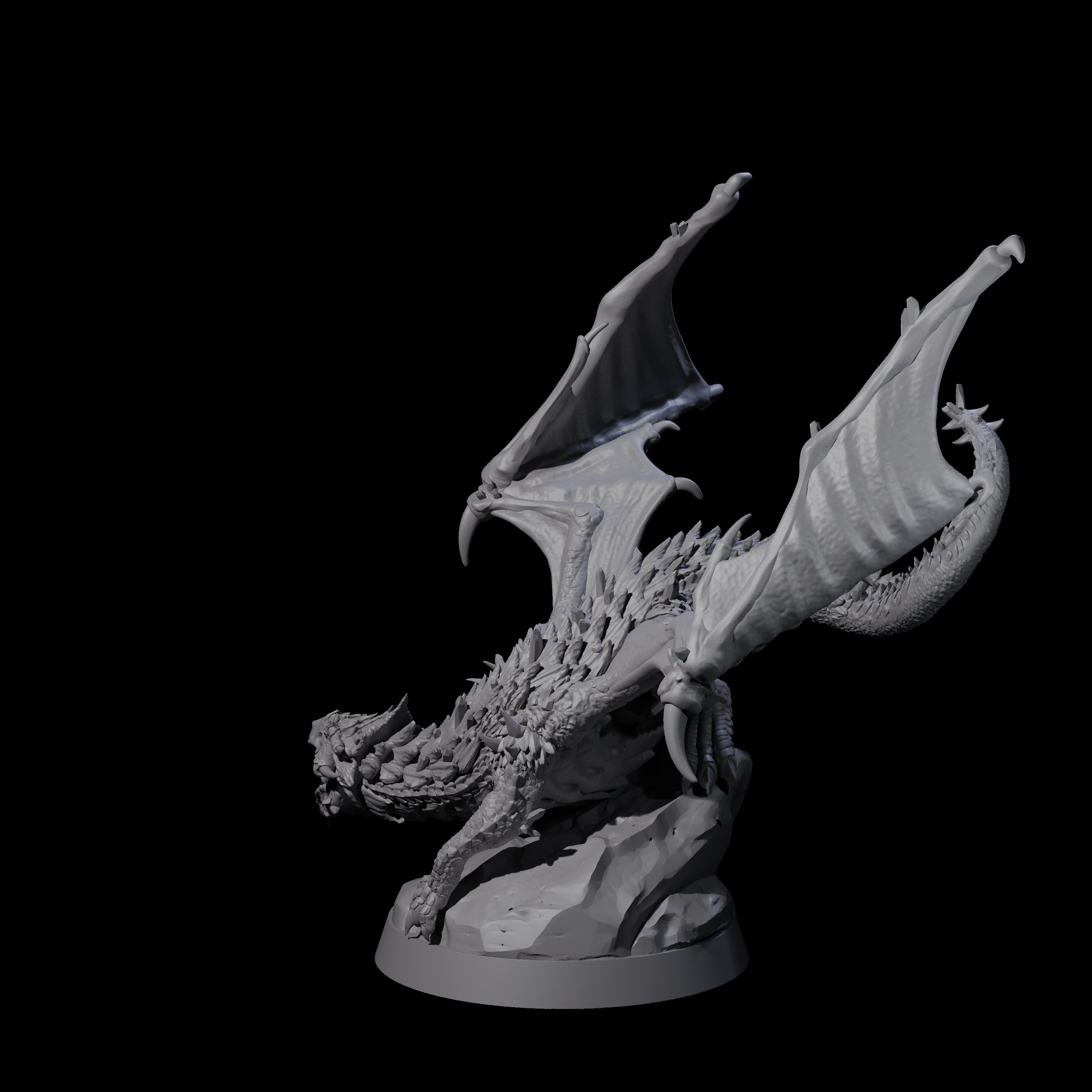 Screaming Young Dragon Miniature for Dungeons and Dragons, Pathfinder or other TTRPGs