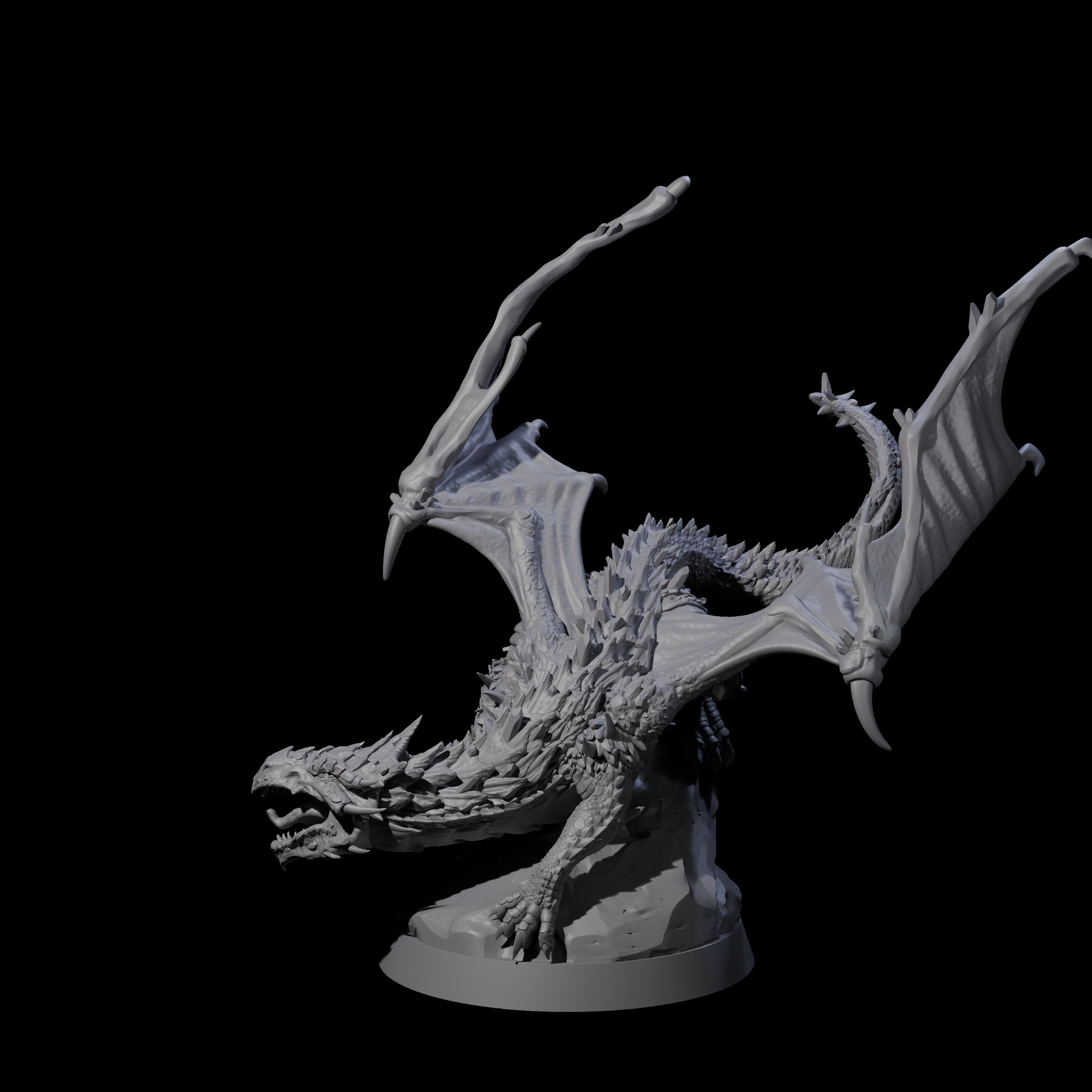 Screaming Young Dragon Miniature for Dungeons and Dragons, Pathfinder or other TTRPGs
