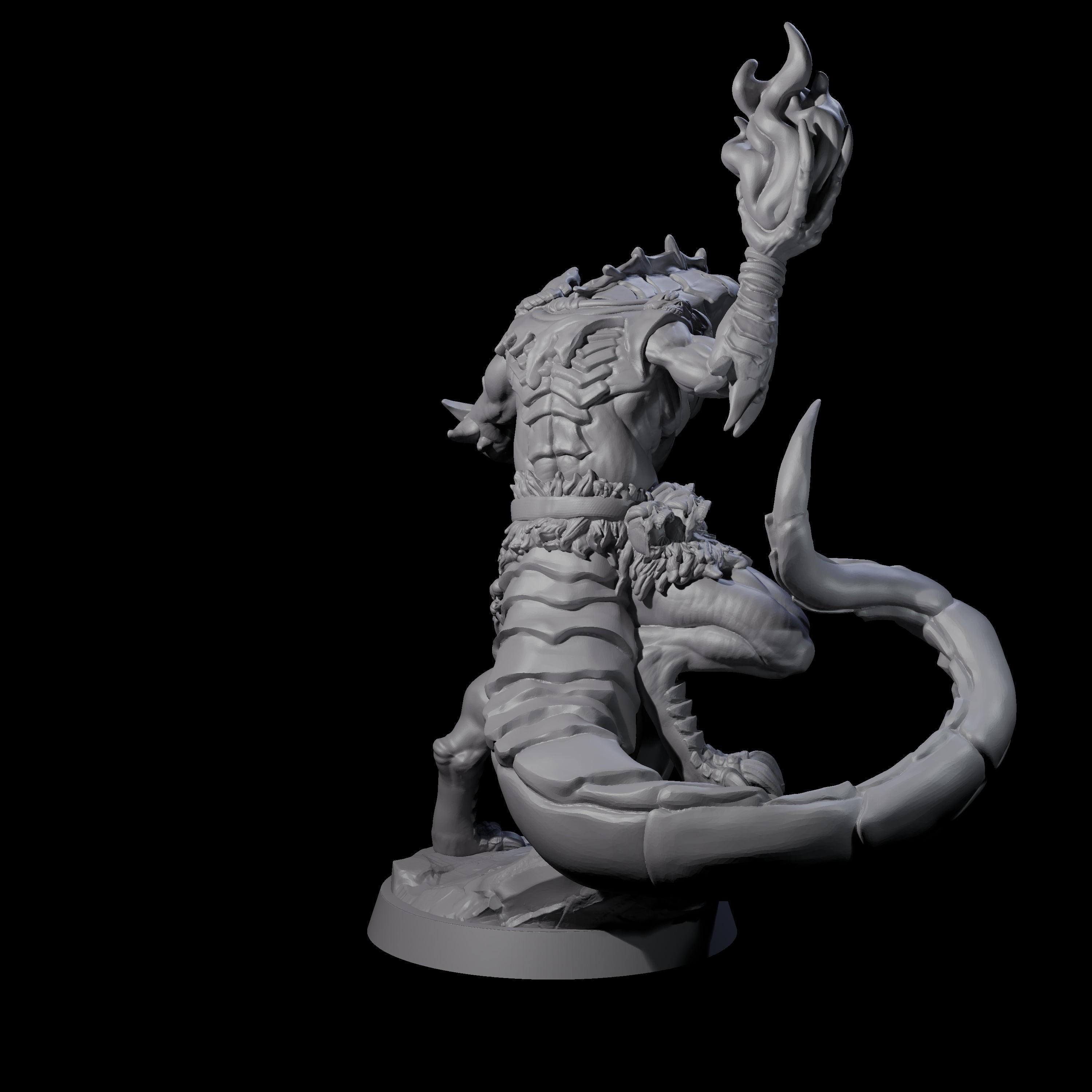 Screaming Yuan-Ti Sorcerer Miniature for Dungeons and Dragons, Pathfinder or other TTRPGs