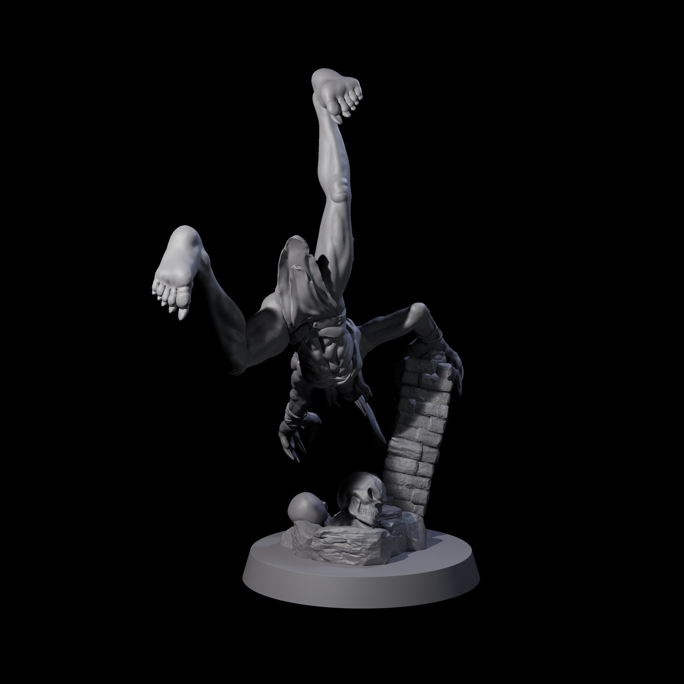 Screeching Ghoul A Miniature for Dungeons and Dragons, Pathfinder or other TTRPGs