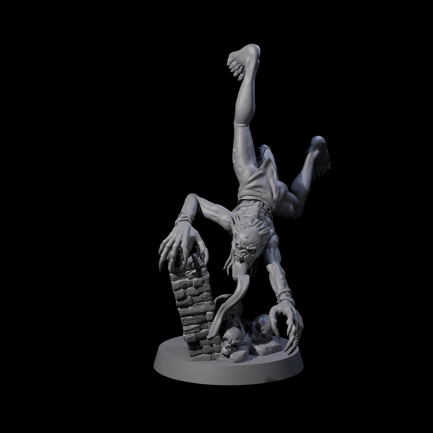 Screeching Ghoul A Miniature for Dungeons and Dragons, Pathfinder or other TTRPGs
