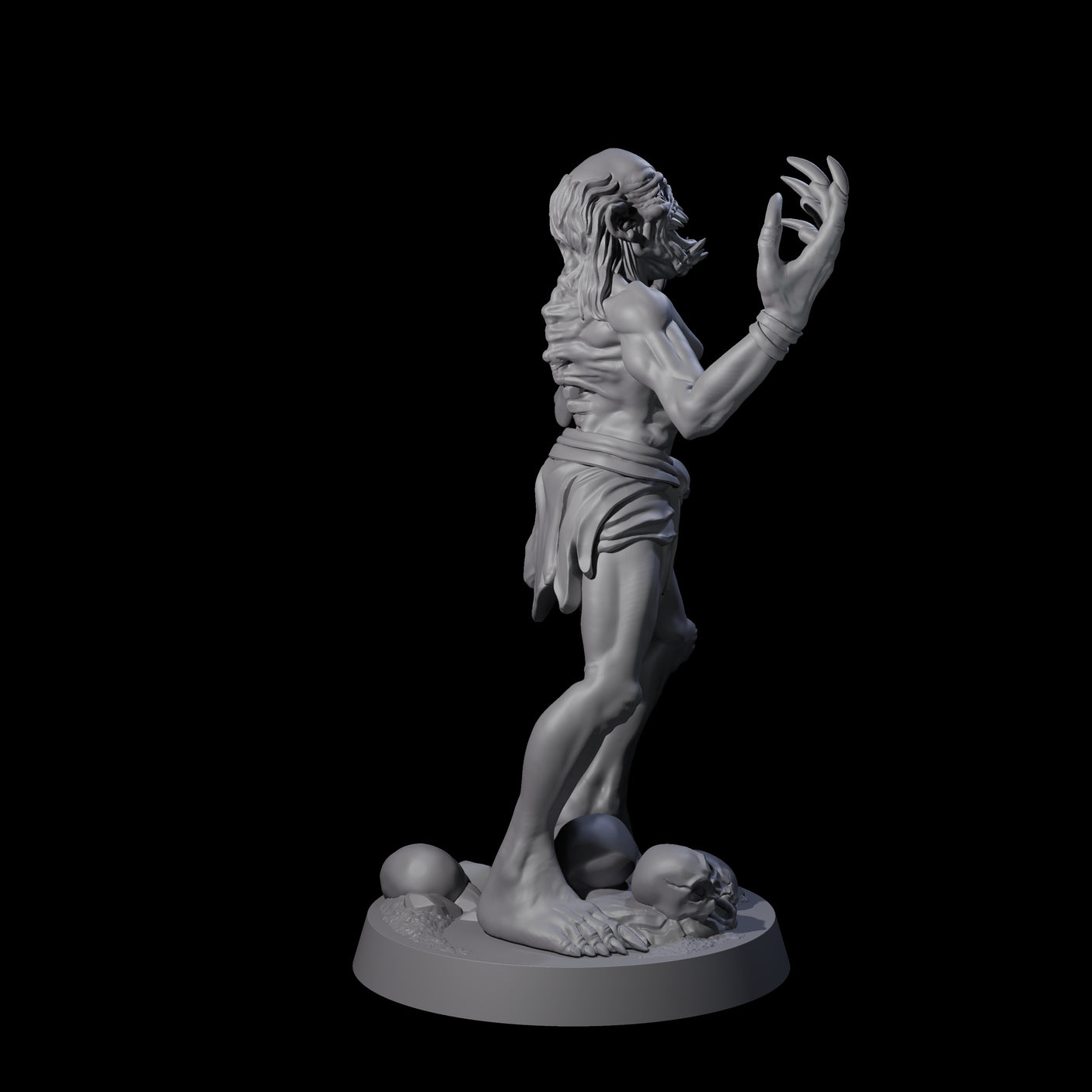 Screeching Ghoul D Miniature for Dungeons and Dragons, Pathfinder or other TTRPGs