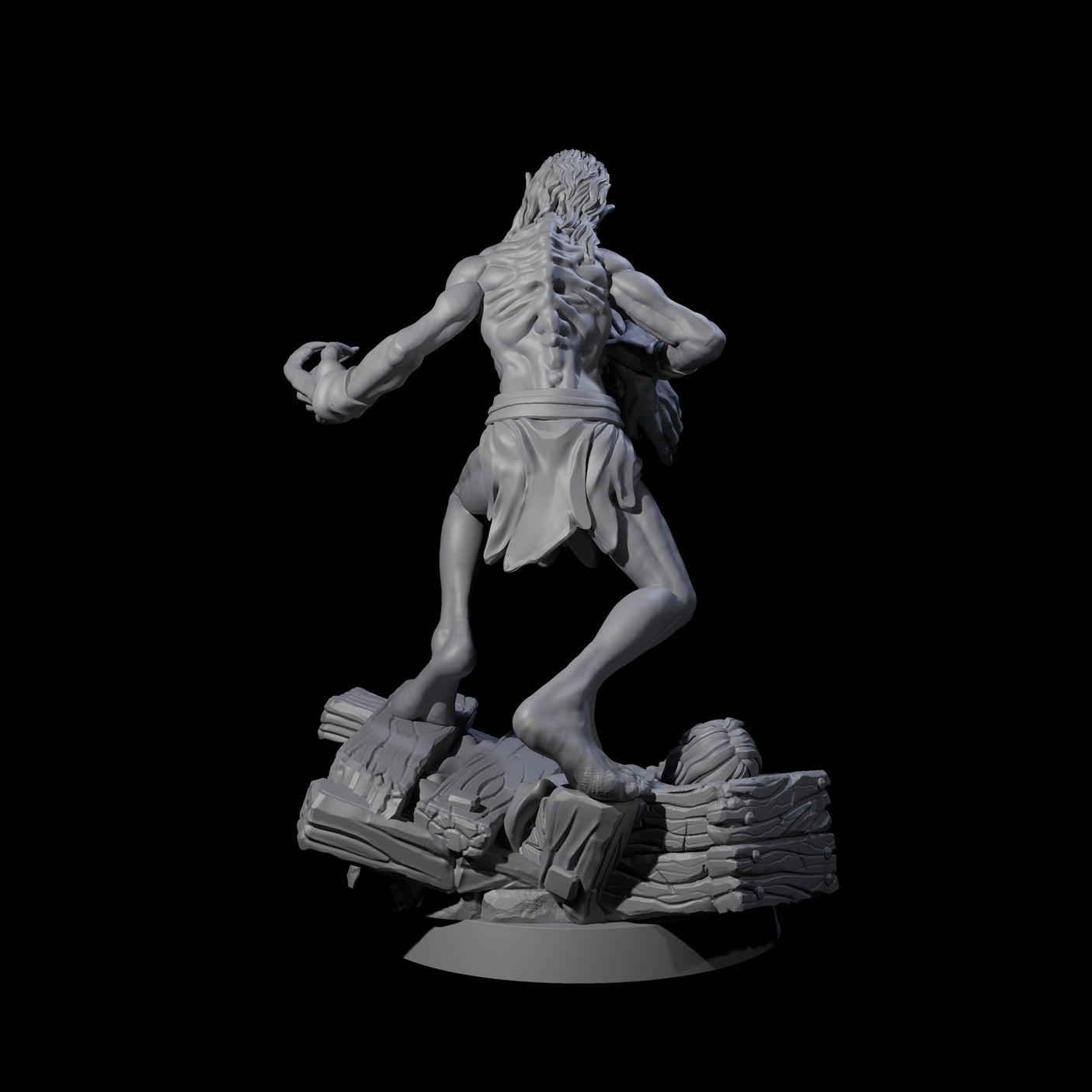 Screeching Ghoul E Miniature for Dungeons and Dragons, Pathfinder or other TTRPGs