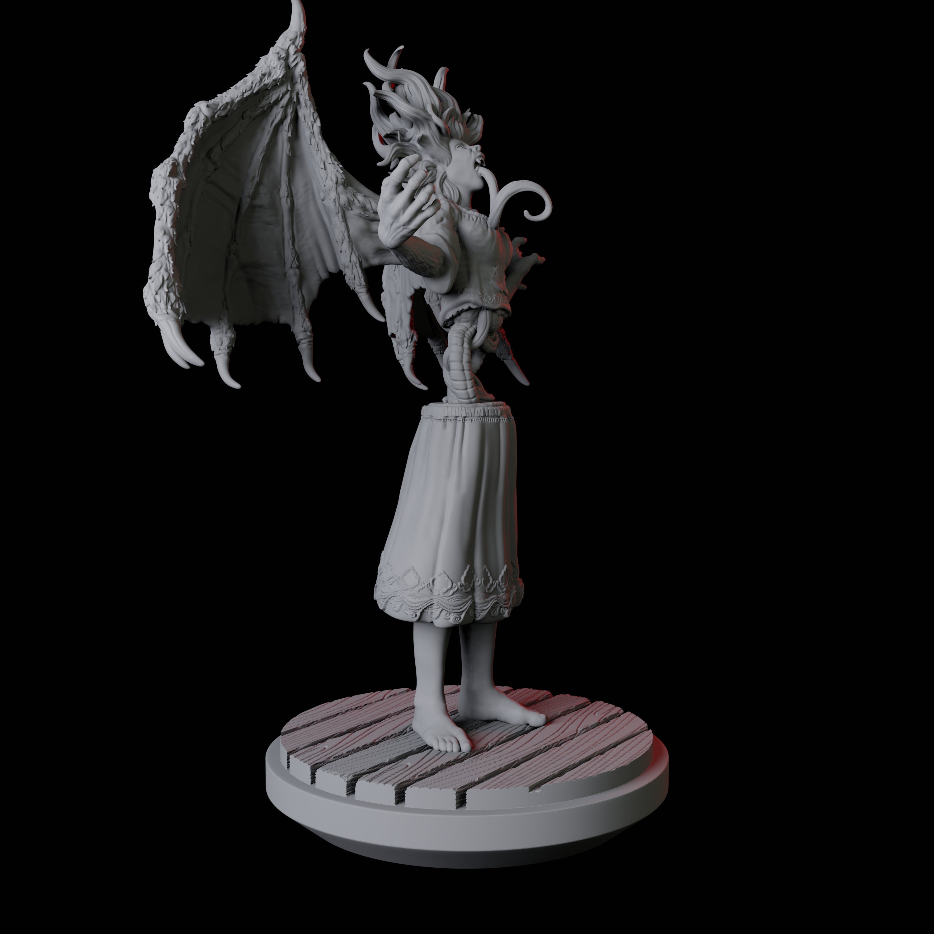 Screeching Manananggal B Miniature for Dungeons and Dragons, Pathfinder or other TTRPGs