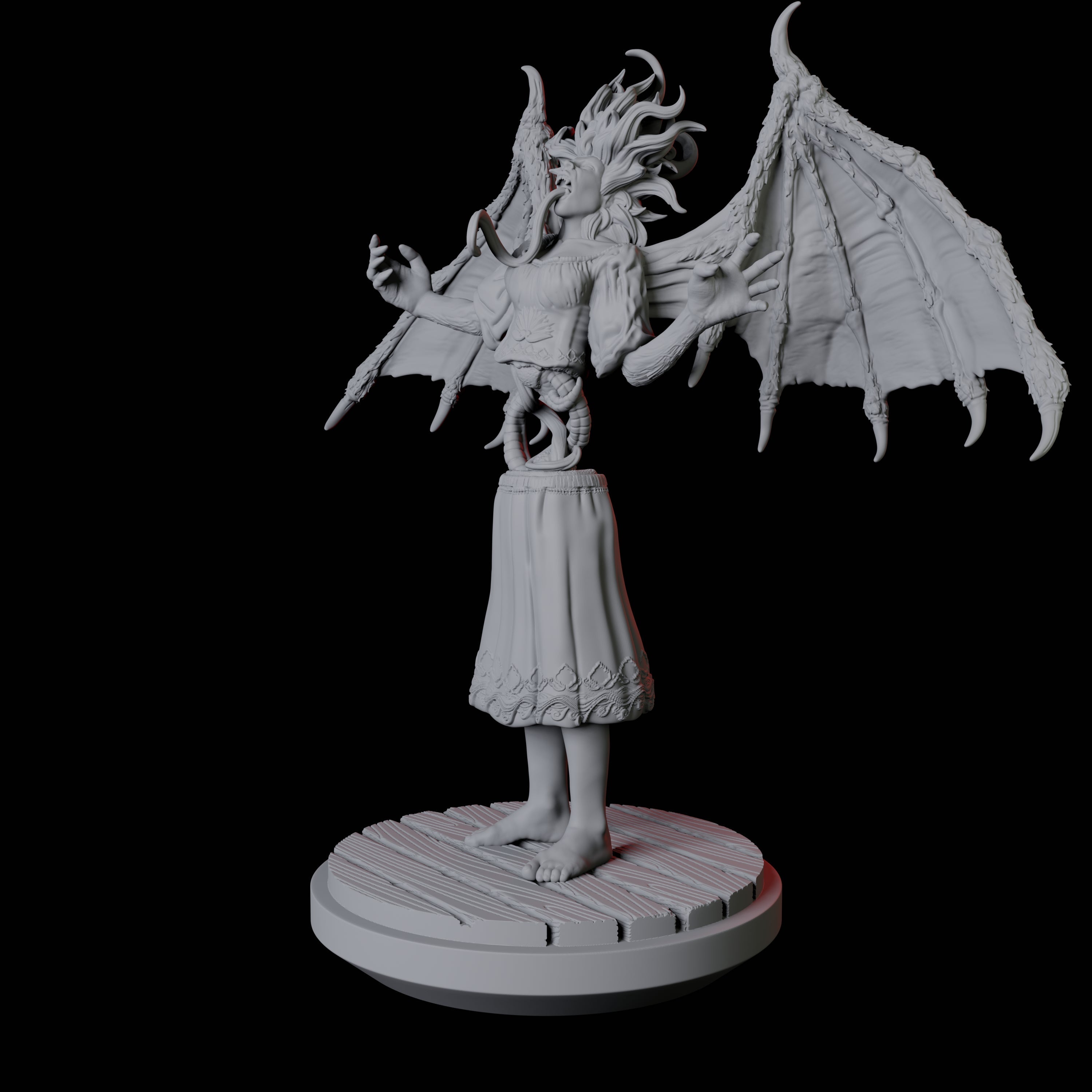 Screeching Manananggal B Miniature for Dungeons and Dragons, Pathfinder or other TTRPGs