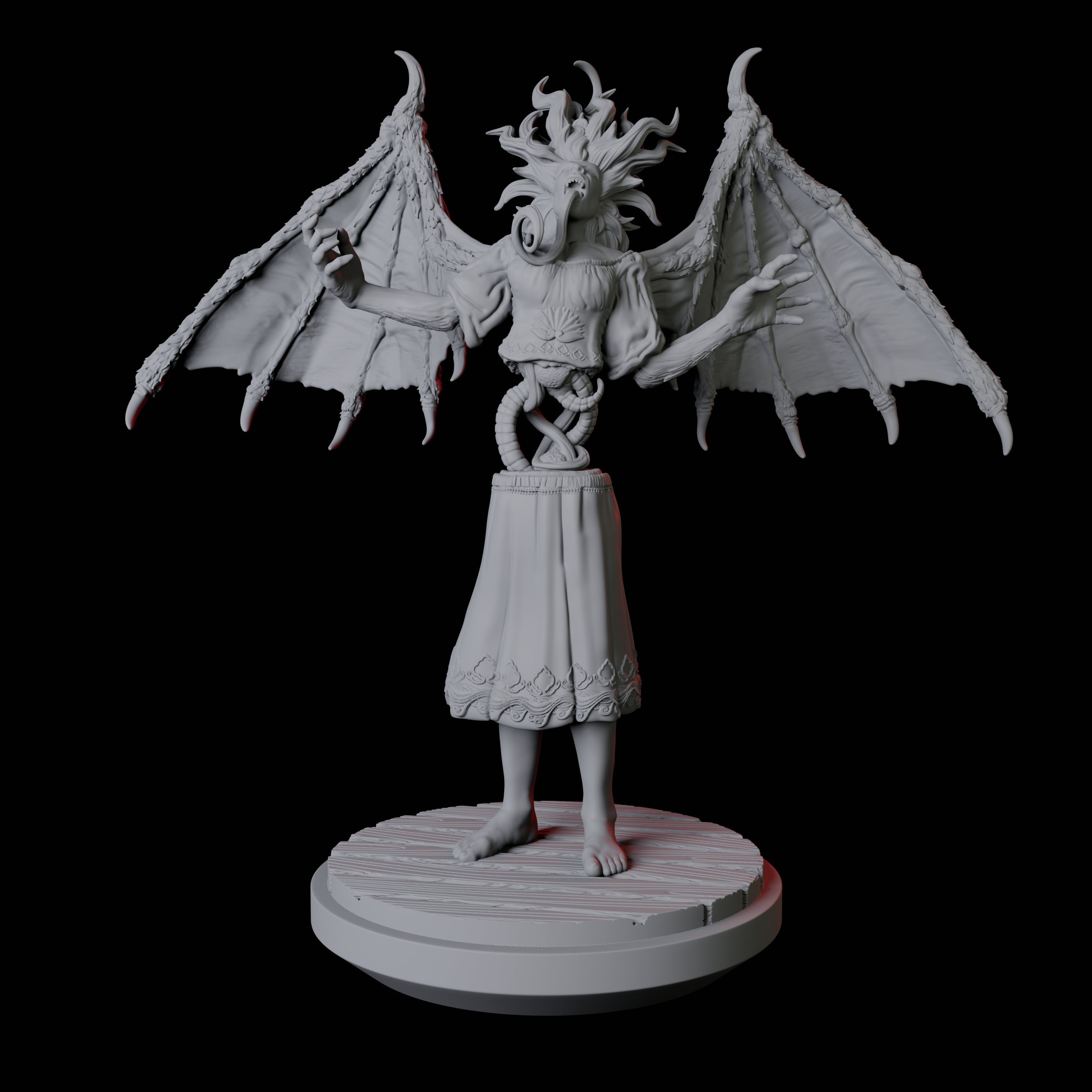 Screeching Manananggal B Miniature for Dungeons and Dragons, Pathfinder or other TTRPGs