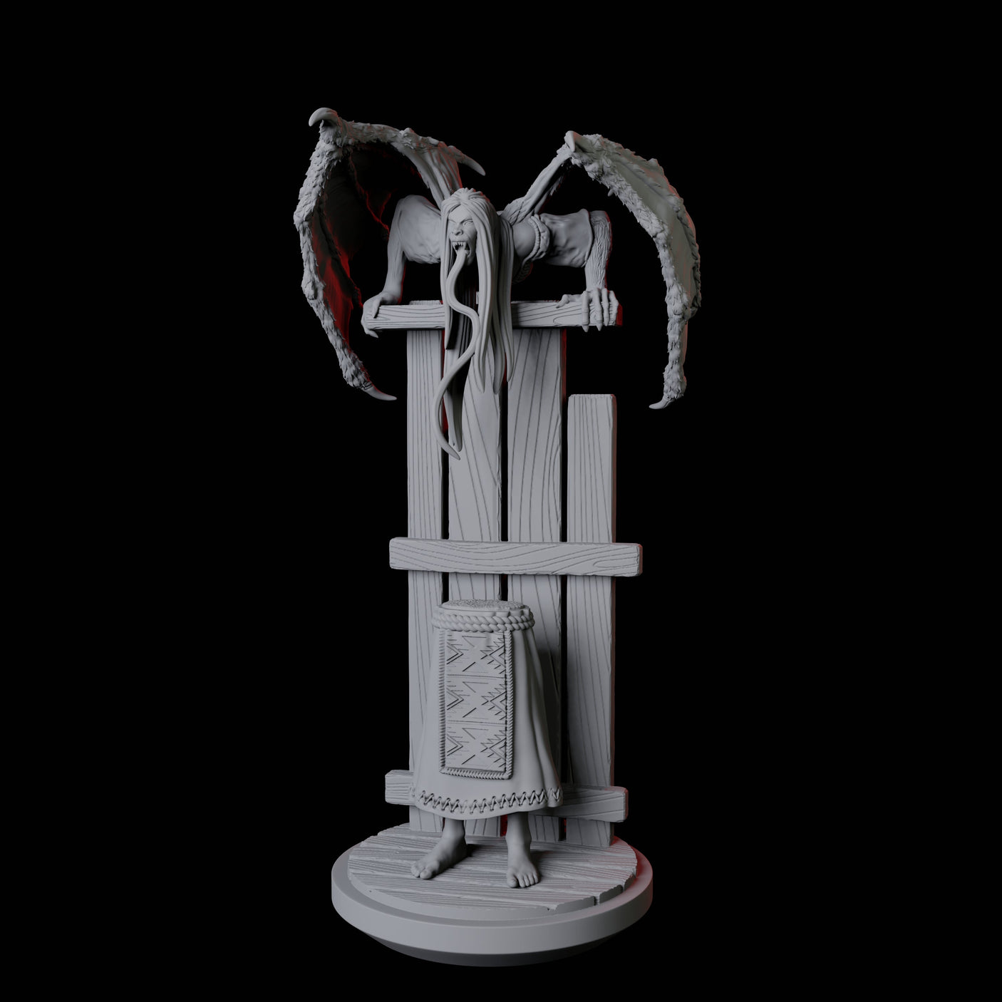 Screeching Manananggal C Miniature for Dungeons and Dragons, Pathfinder or other TTRPGs