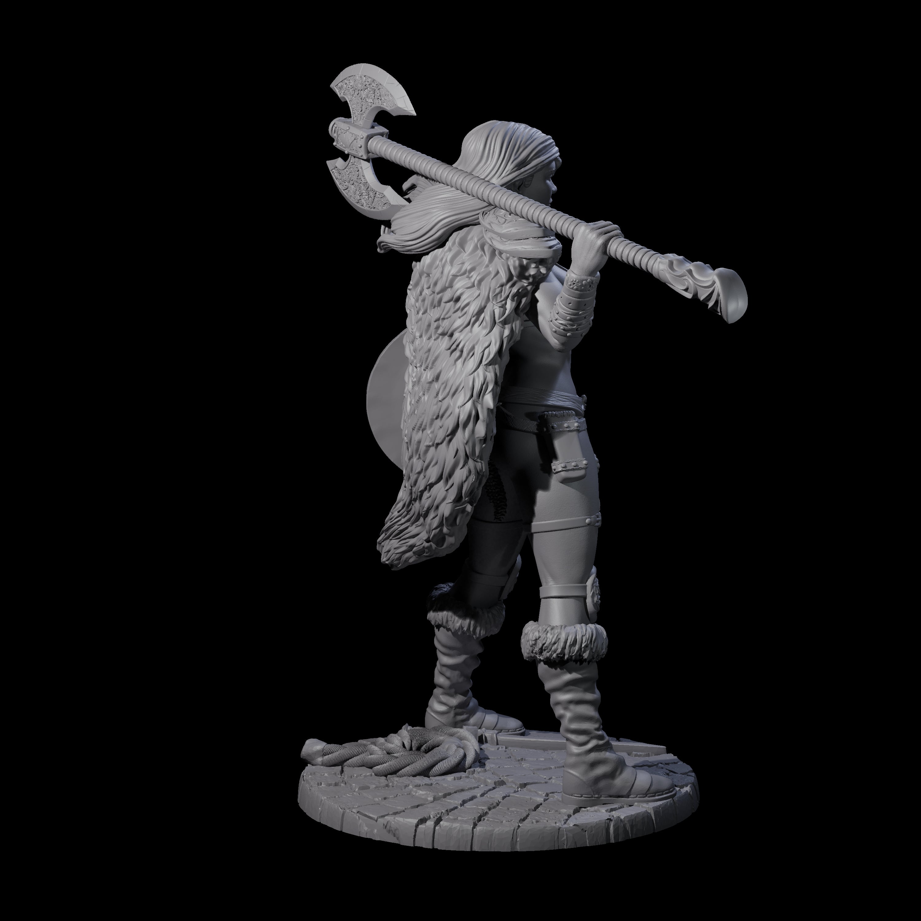 Screemel - Confident Barbarian Miniature for Dungeons and Dragons, Pathfinder or other TTRPGs
