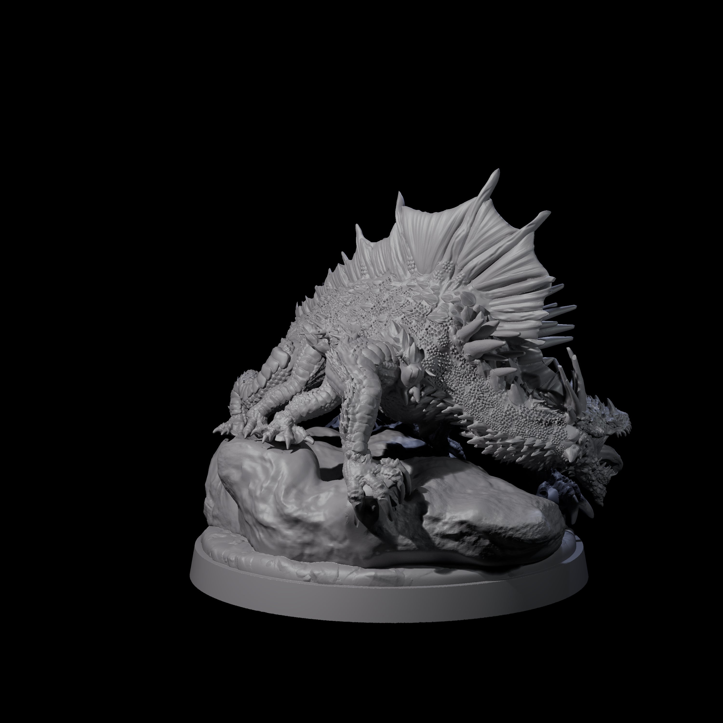 Screetching Giant Basilisk Miniature for Dungeons and Dragons, Pathfinder or other TTRPGs