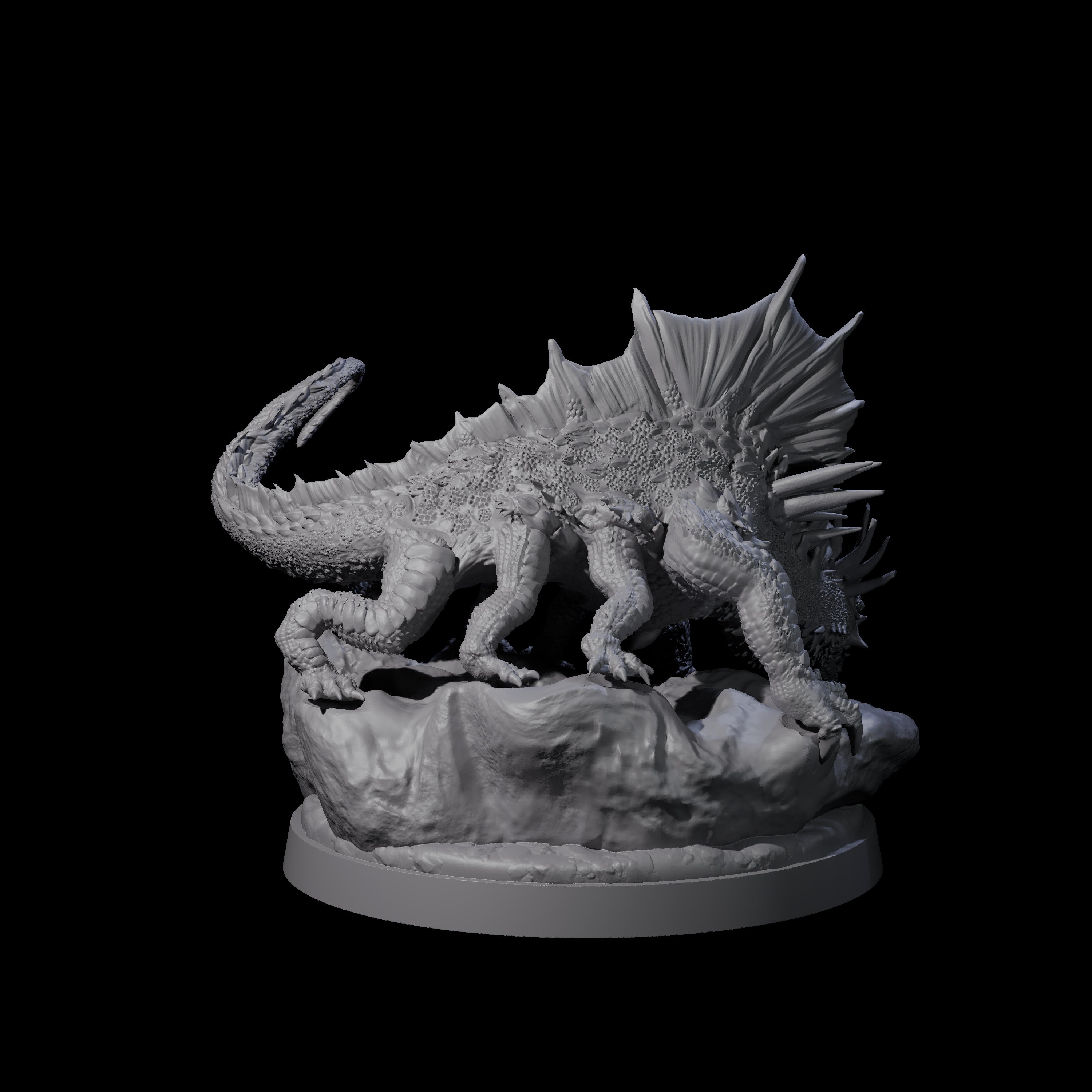 Screetching Giant Basilisk Miniature for Dungeons and Dragons, Pathfinder or other TTRPGs