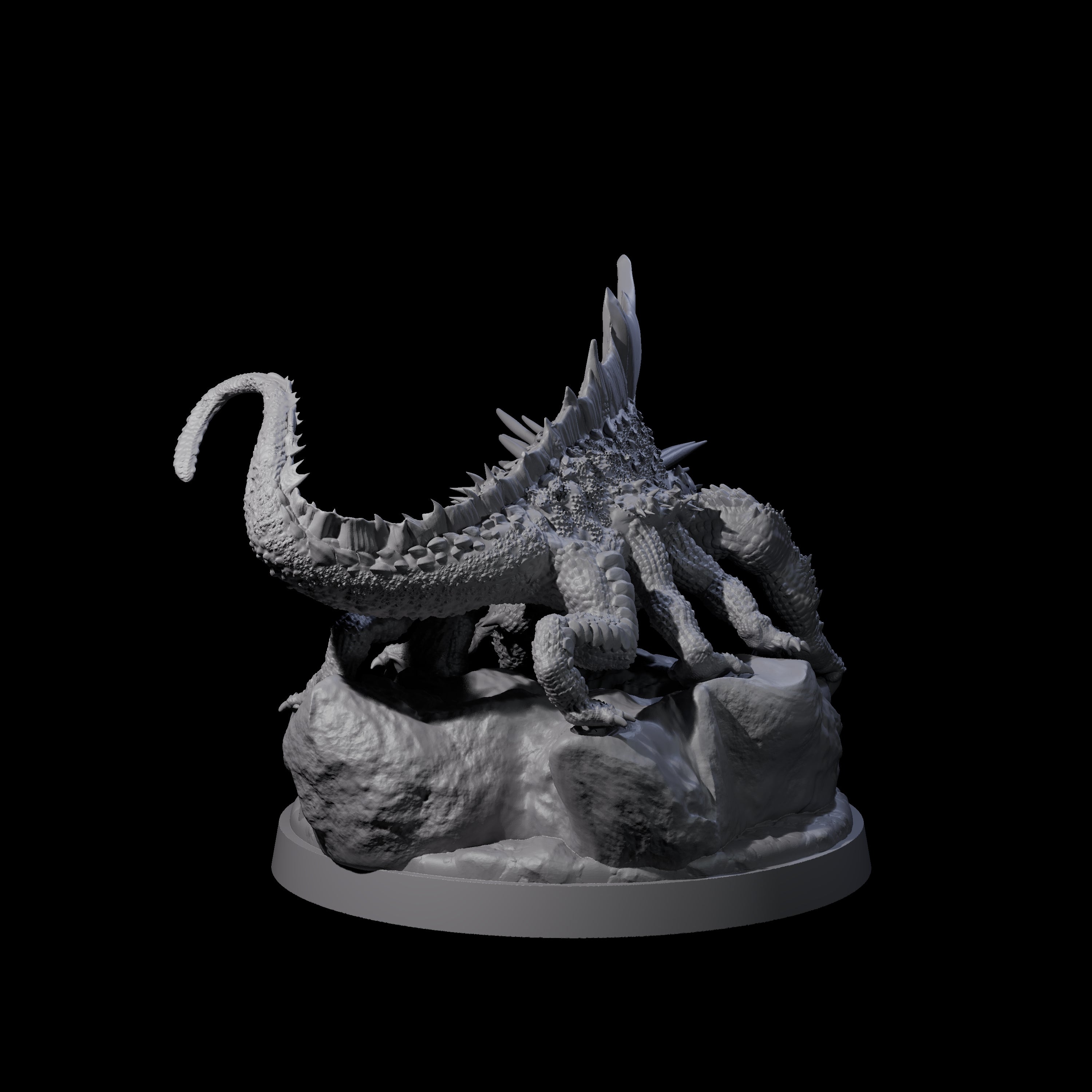 Screetching Giant Basilisk Miniature for Dungeons and Dragons, Pathfinder or other TTRPGs
