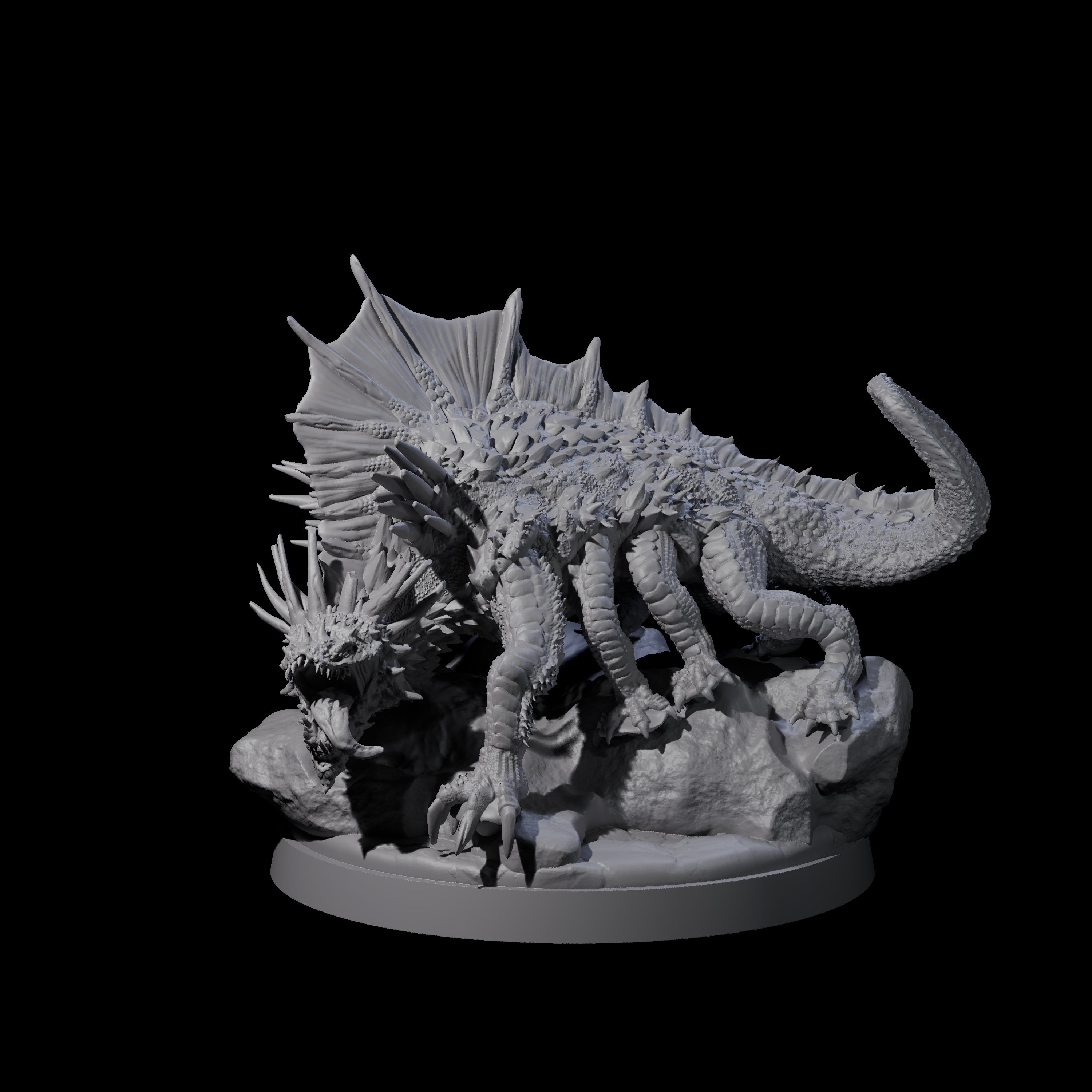 Screetching Giant Basilisk Miniature for Dungeons and Dragons, Pathfinder or other TTRPGs