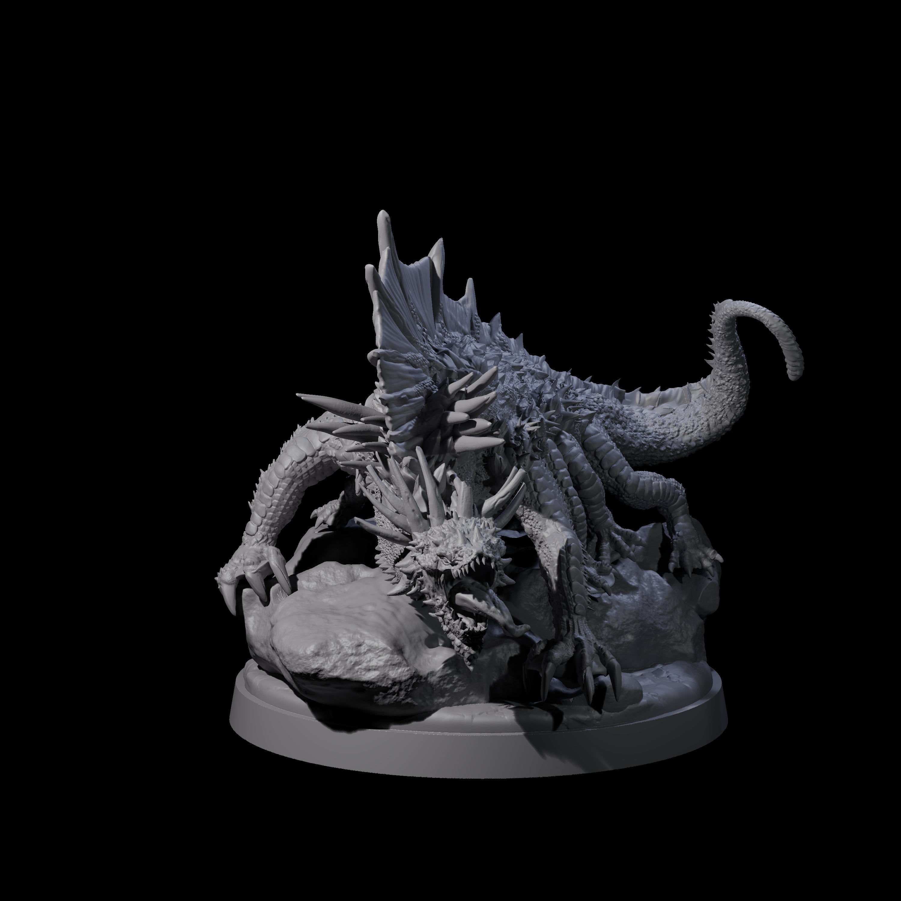 Screetching Giant Basilisk Miniature for Dungeons and Dragons, Pathfinder or other TTRPGs