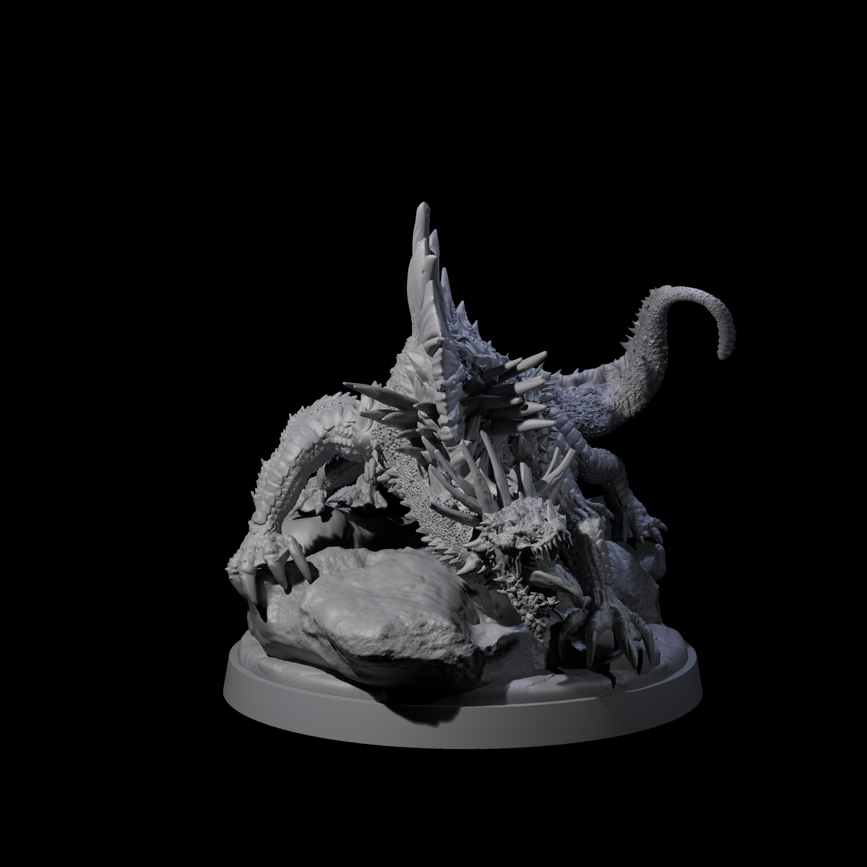 Screetching Giant Basilisk Miniature for Dungeons and Dragons, Pathfinder or other TTRPGs