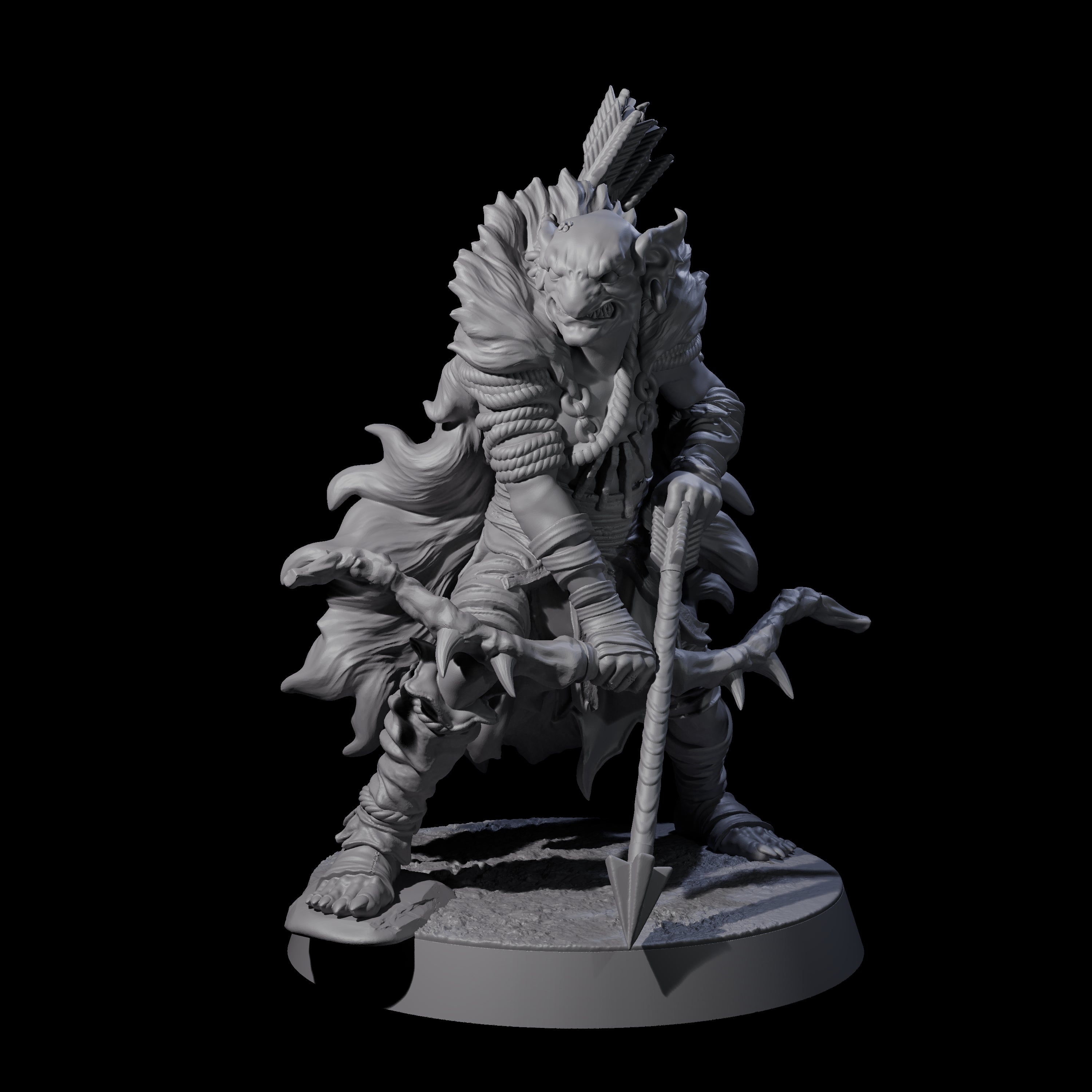 Sculking Marsh Archer A Miniature for Dungeons and Dragons, Pathfinder or other TTRPGs