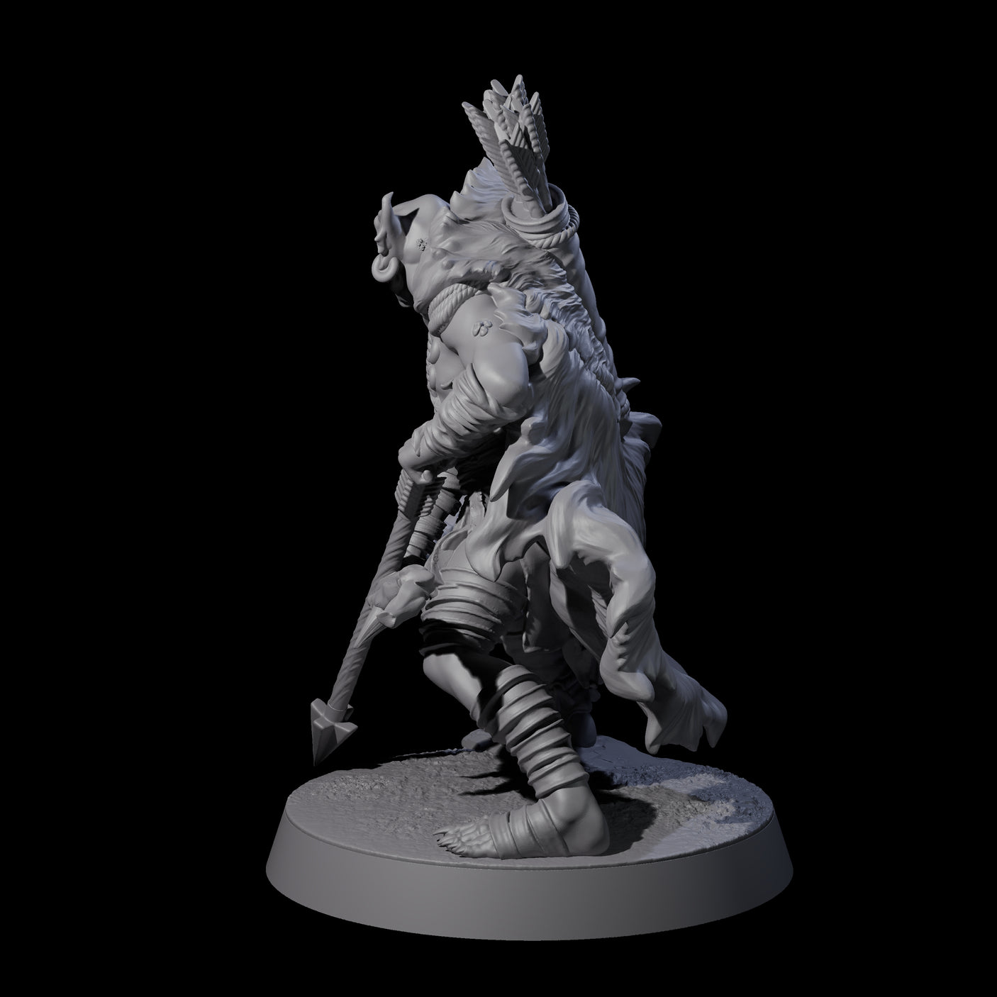 Sculking Marsh Archer A Miniature for Dungeons and Dragons, Pathfinder or other TTRPGs
