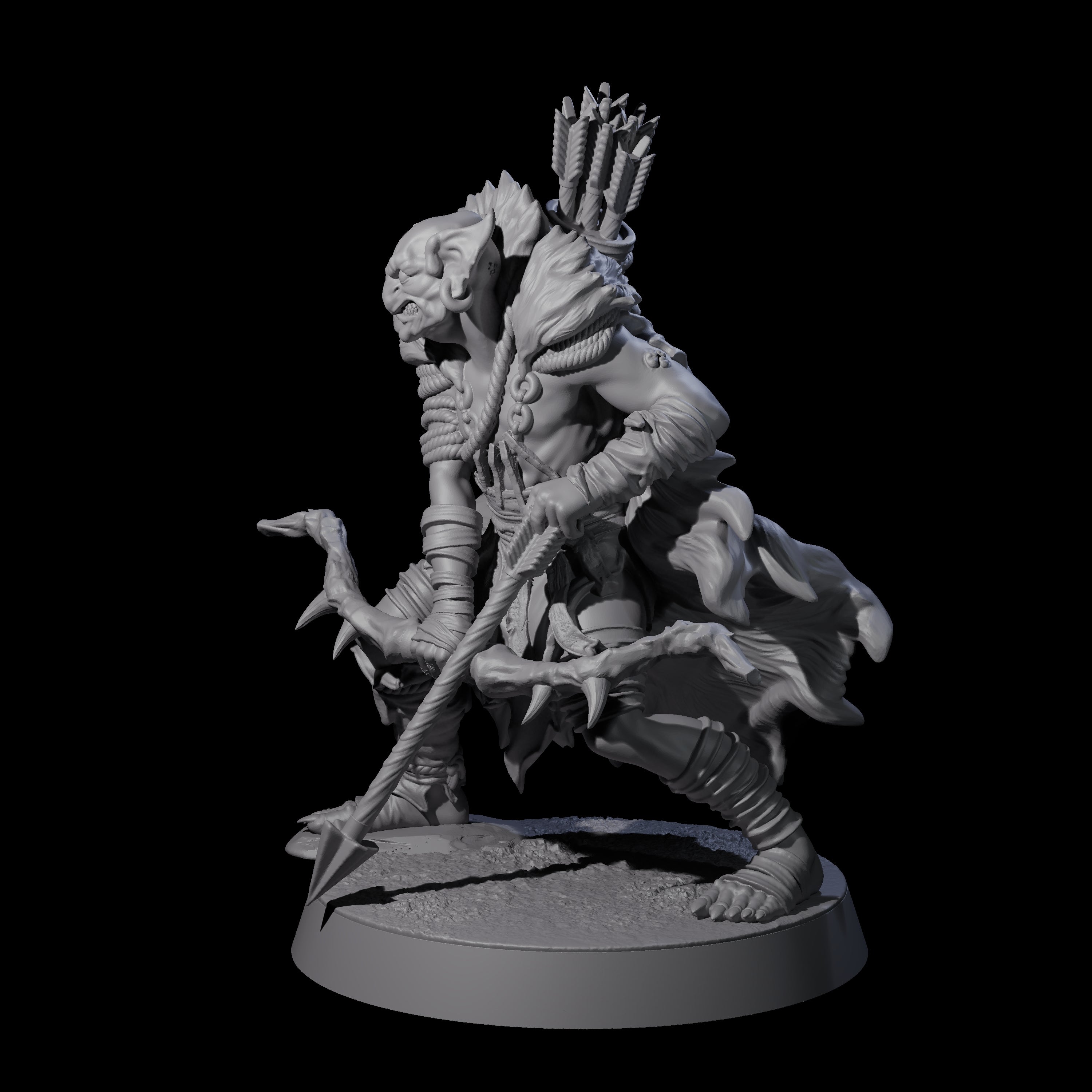 Sculking Marsh Archer A Miniature for Dungeons and Dragons, Pathfinder or other TTRPGs