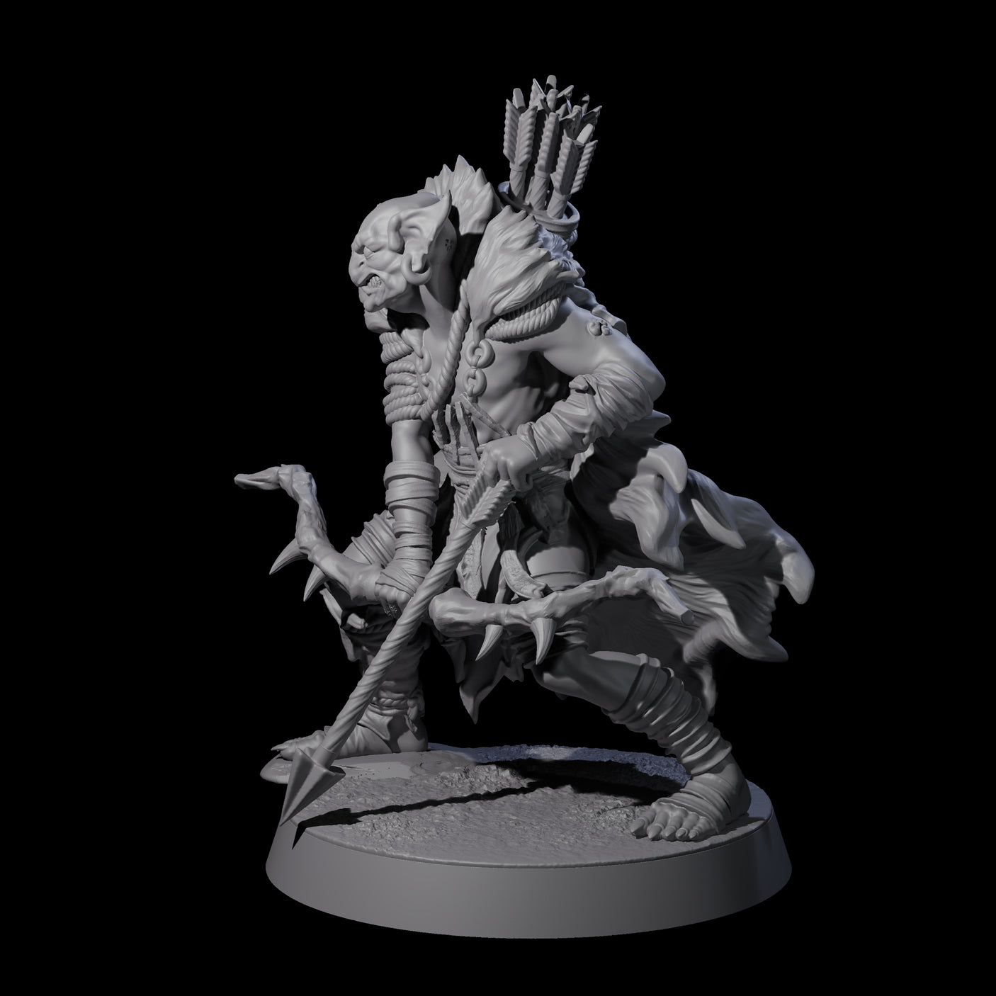 Sculking Marsh Archer A Miniature for Dungeons and Dragons, Pathfinder or other TTRPGs
