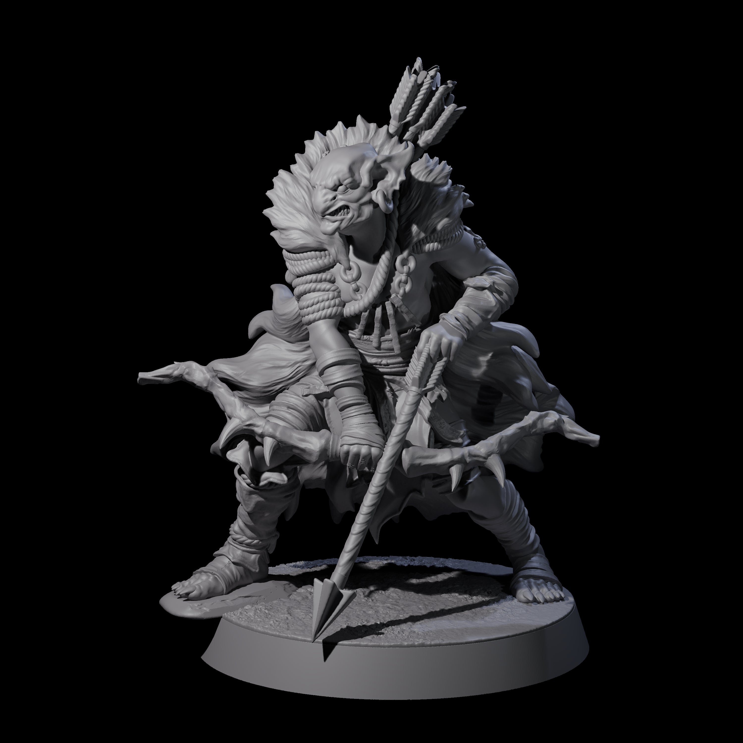 Sculking Marsh Archer A Miniature for Dungeons and Dragons, Pathfinder or other TTRPGs