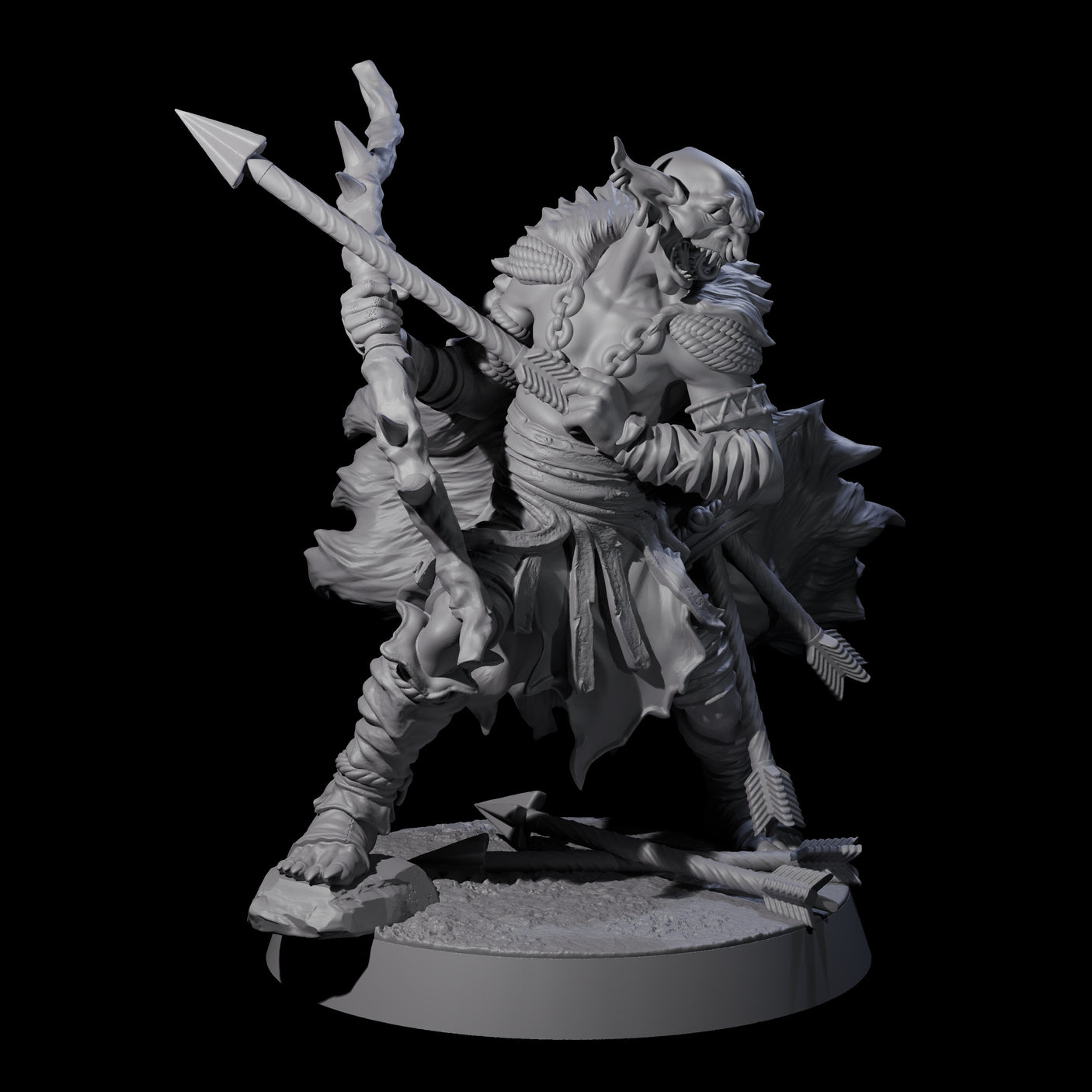 Sculking Marsh Archer B Miniature for Dungeons and Dragons, Pathfinder or other TTRPGs