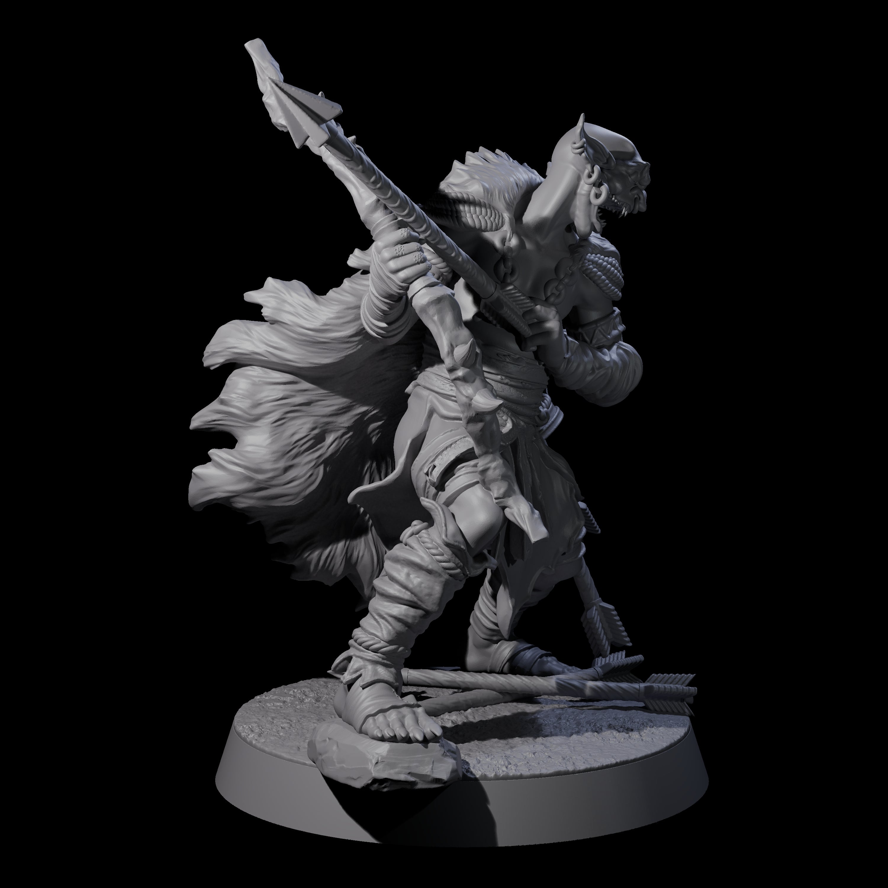 Sculking Marsh Archer B Miniature for Dungeons and Dragons, Pathfinder or other TTRPGs