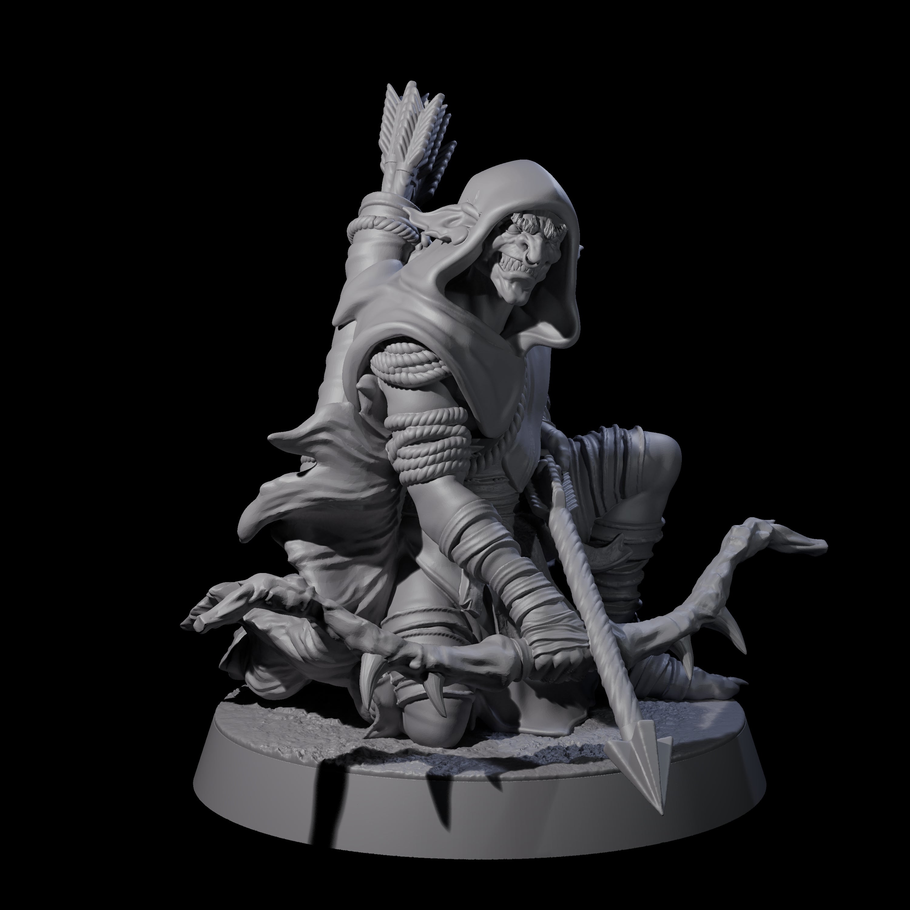 Sculking Marsh Archer C Miniature for Dungeons and Dragons, Pathfinder or other TTRPGs