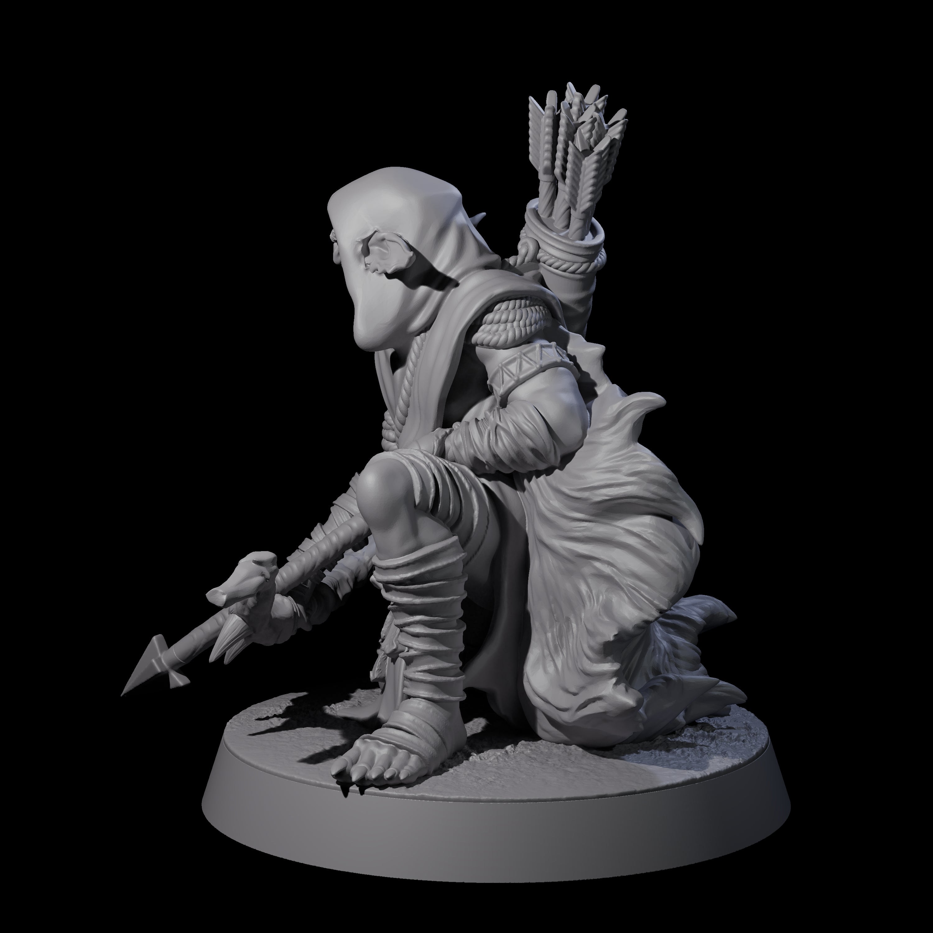 Sculking Marsh Archer C Miniature for Dungeons and Dragons, Pathfinder or other TTRPGs