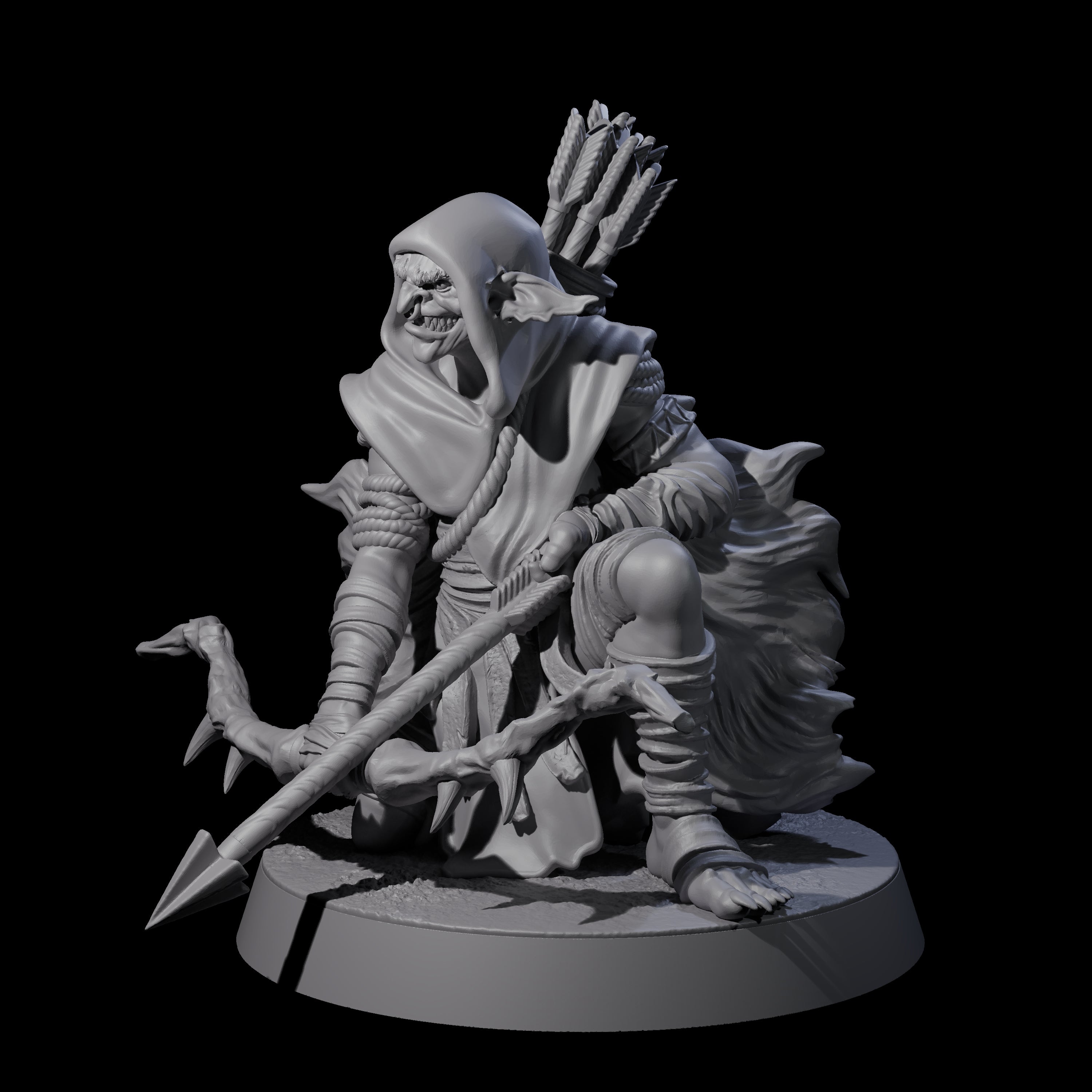 Sculking Marsh Archer C Miniature for Dungeons and Dragons, Pathfinder or other TTRPGs