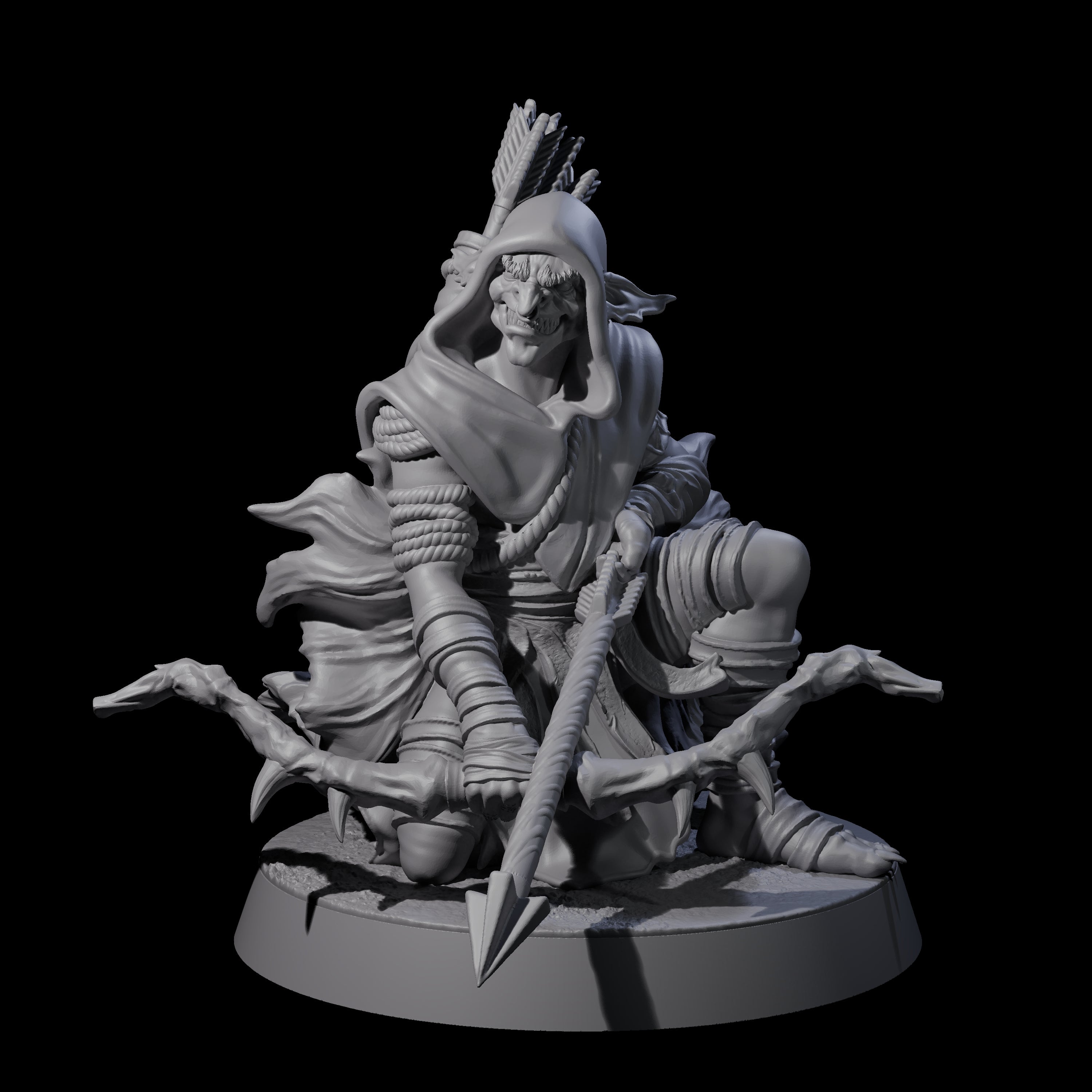 Sculking Marsh Archer C Miniature for Dungeons and Dragons, Pathfinder or other TTRPGs