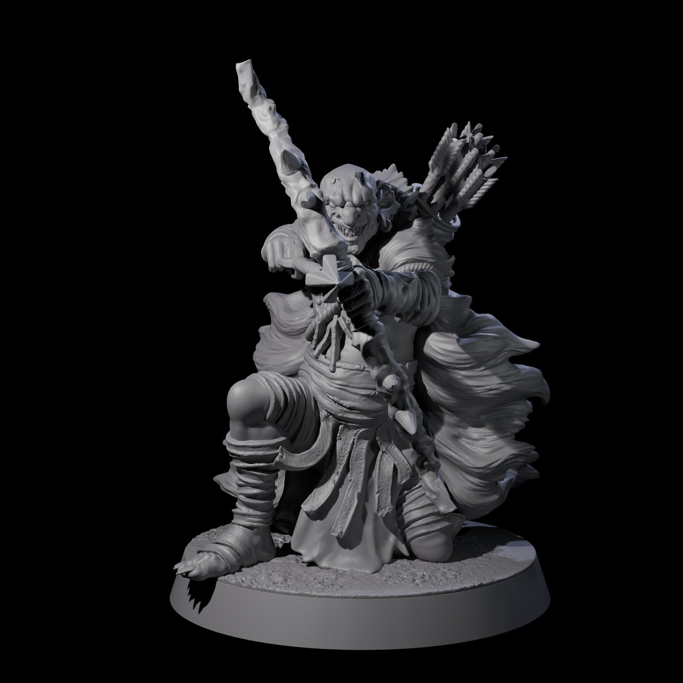 Sculking Marsh Archer D Miniature for Dungeons and Dragons, Pathfinder or other TTRPGs