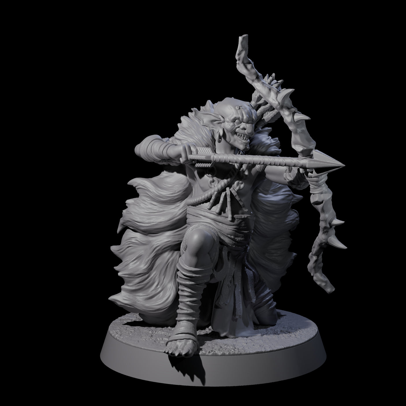 Sculking Marsh Archer D Miniature for Dungeons and Dragons, Pathfinder or other TTRPGs