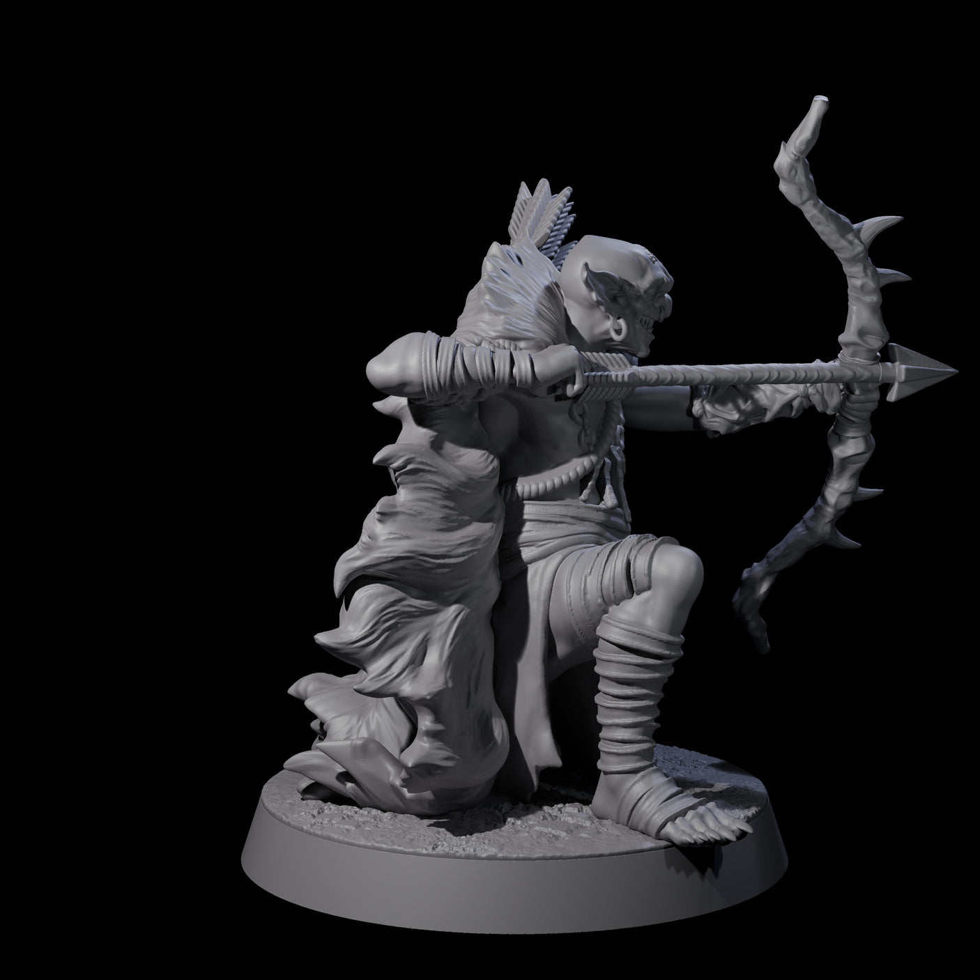 Sculking Marsh Archer D Miniature for Dungeons and Dragons, Pathfinder or other TTRPGs