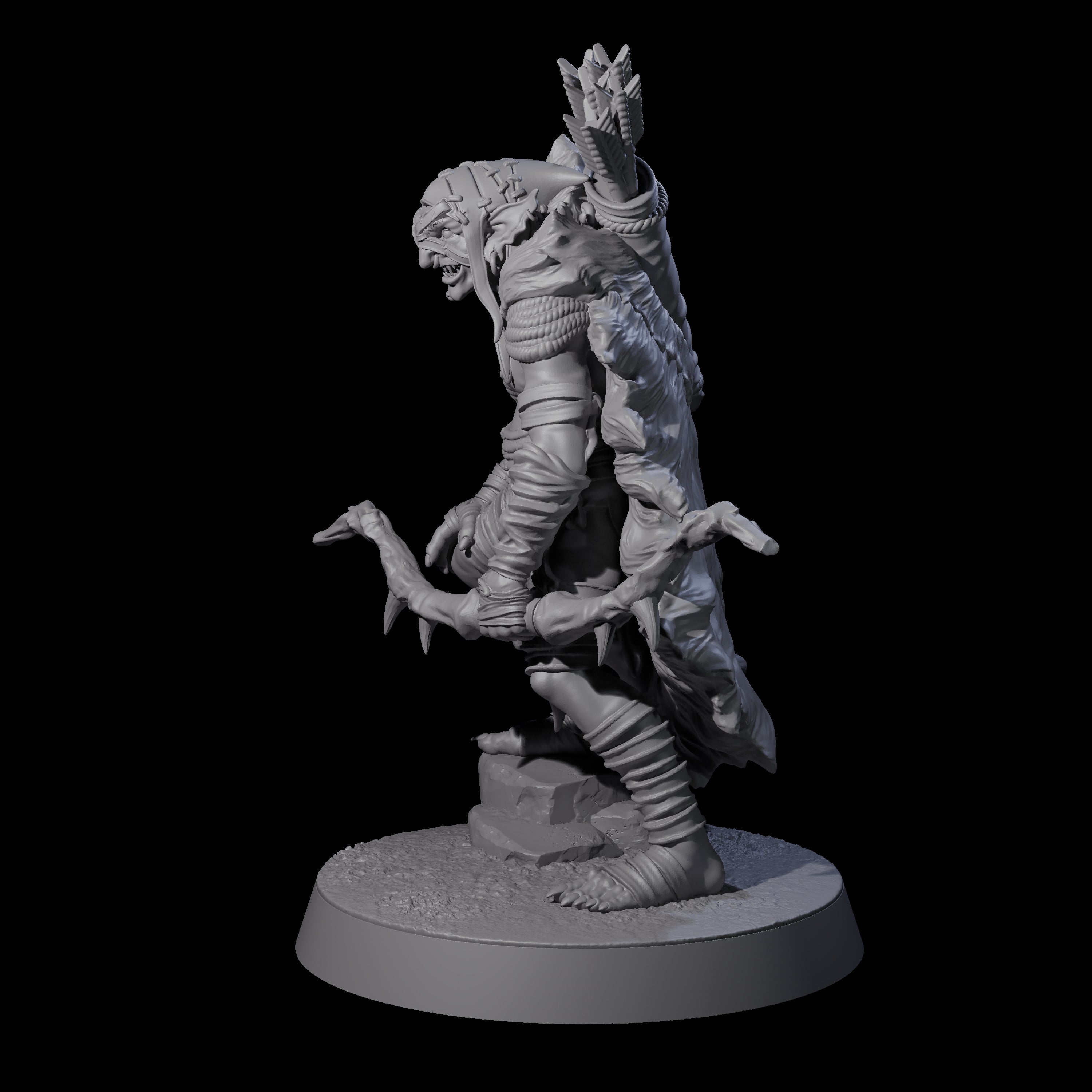 Sculking Marsh Archer E Miniature for Dungeons and Dragons, Pathfinder or other TTRPGs