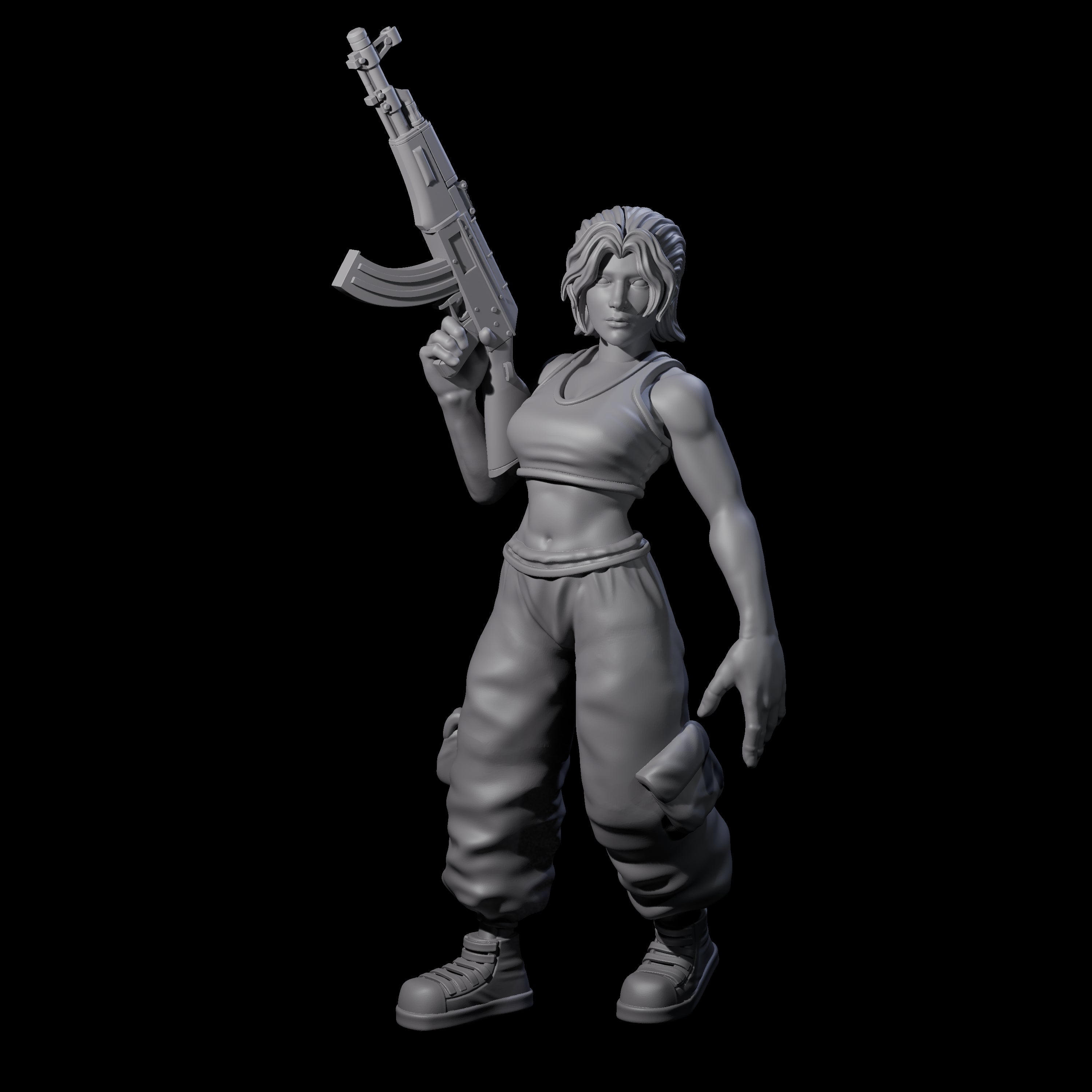 Scummy Russian Mercenary F Miniature for Dungeons and Dragons, Pathfinder or other TTRPGs