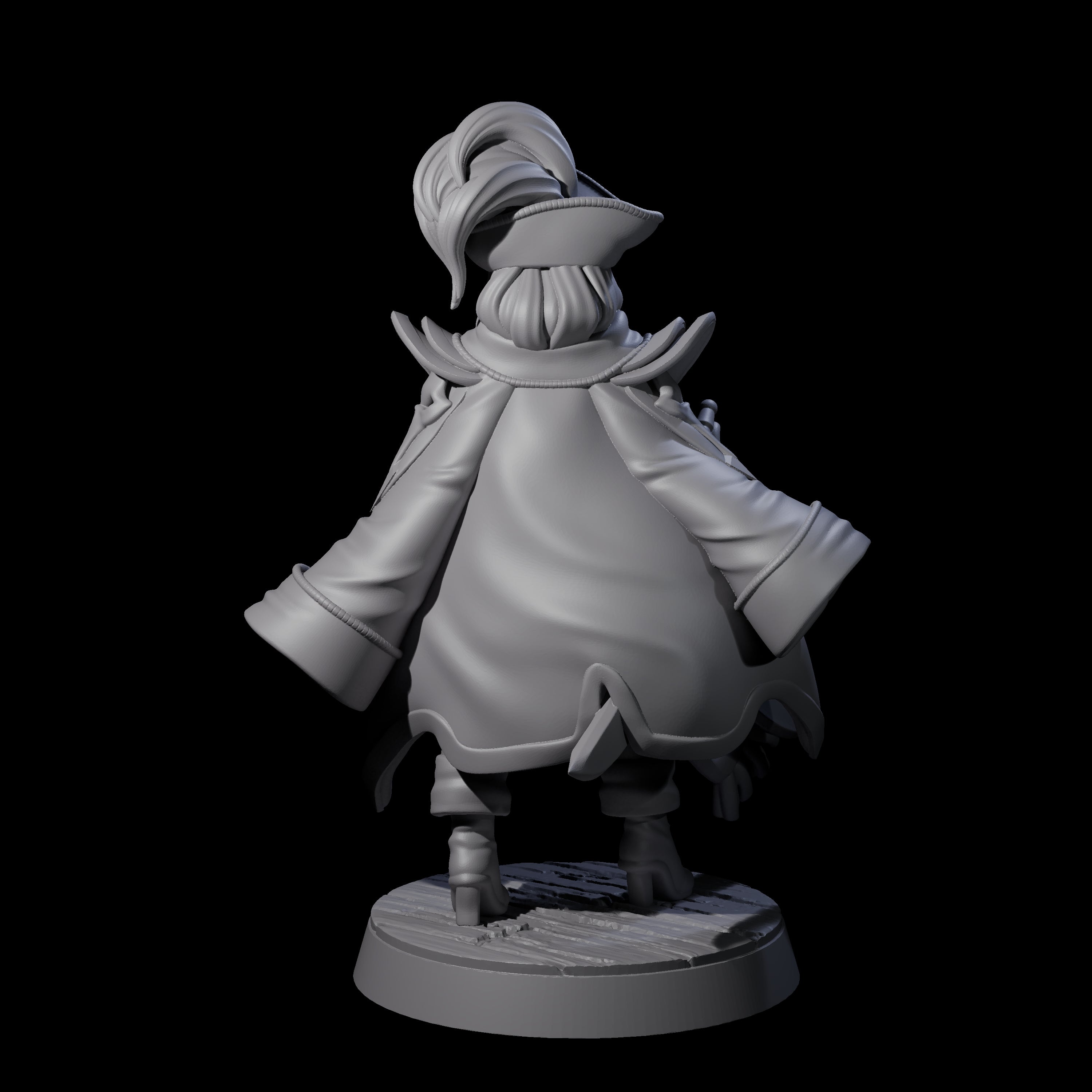 Scurvy Pirate Captain Miniature for Dungeons and Dragons, Pathfinder or other TTRPGs