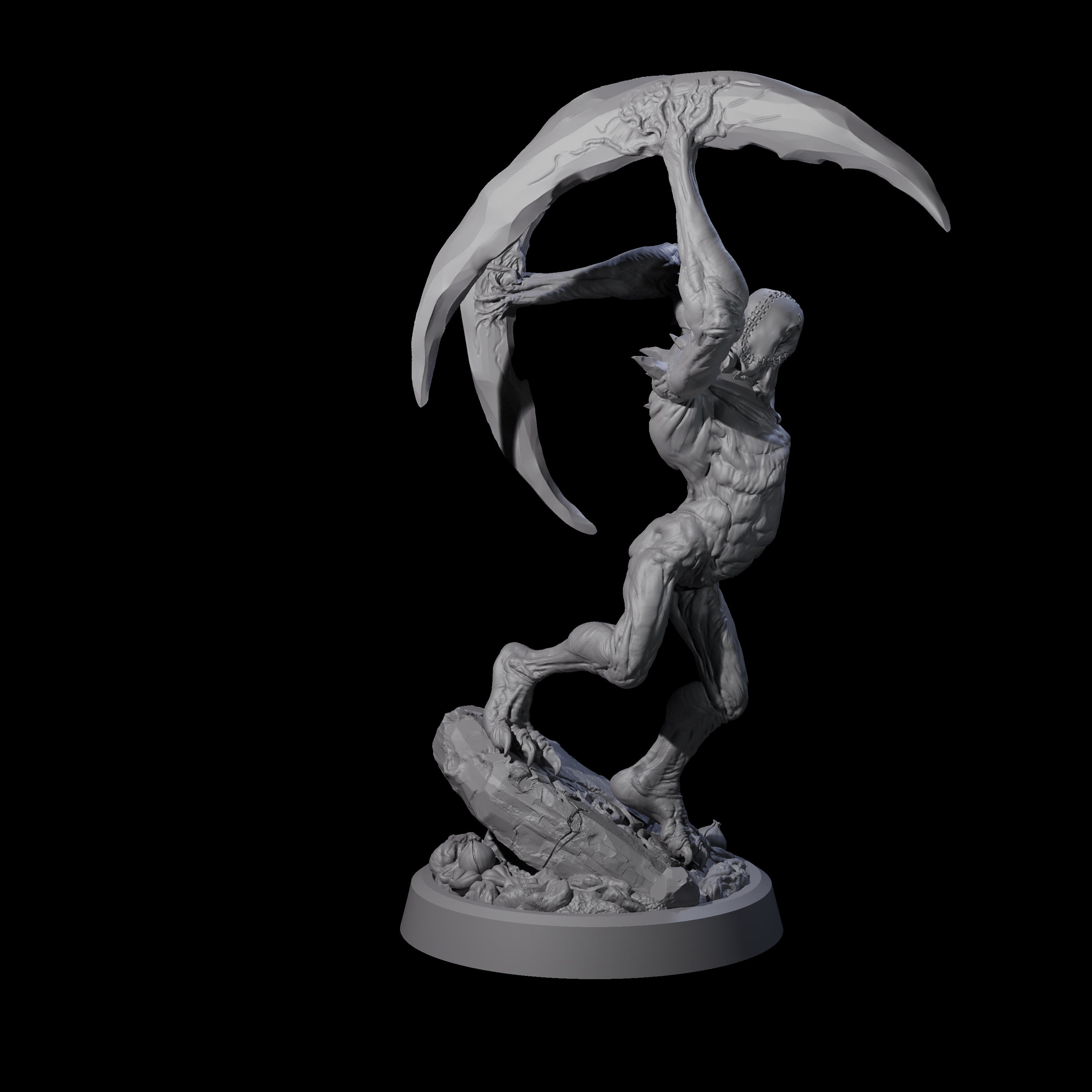 Scythe Wielding Velstrac A Miniature for Dungeons and Dragons, Pathfinder or other TTRPGs