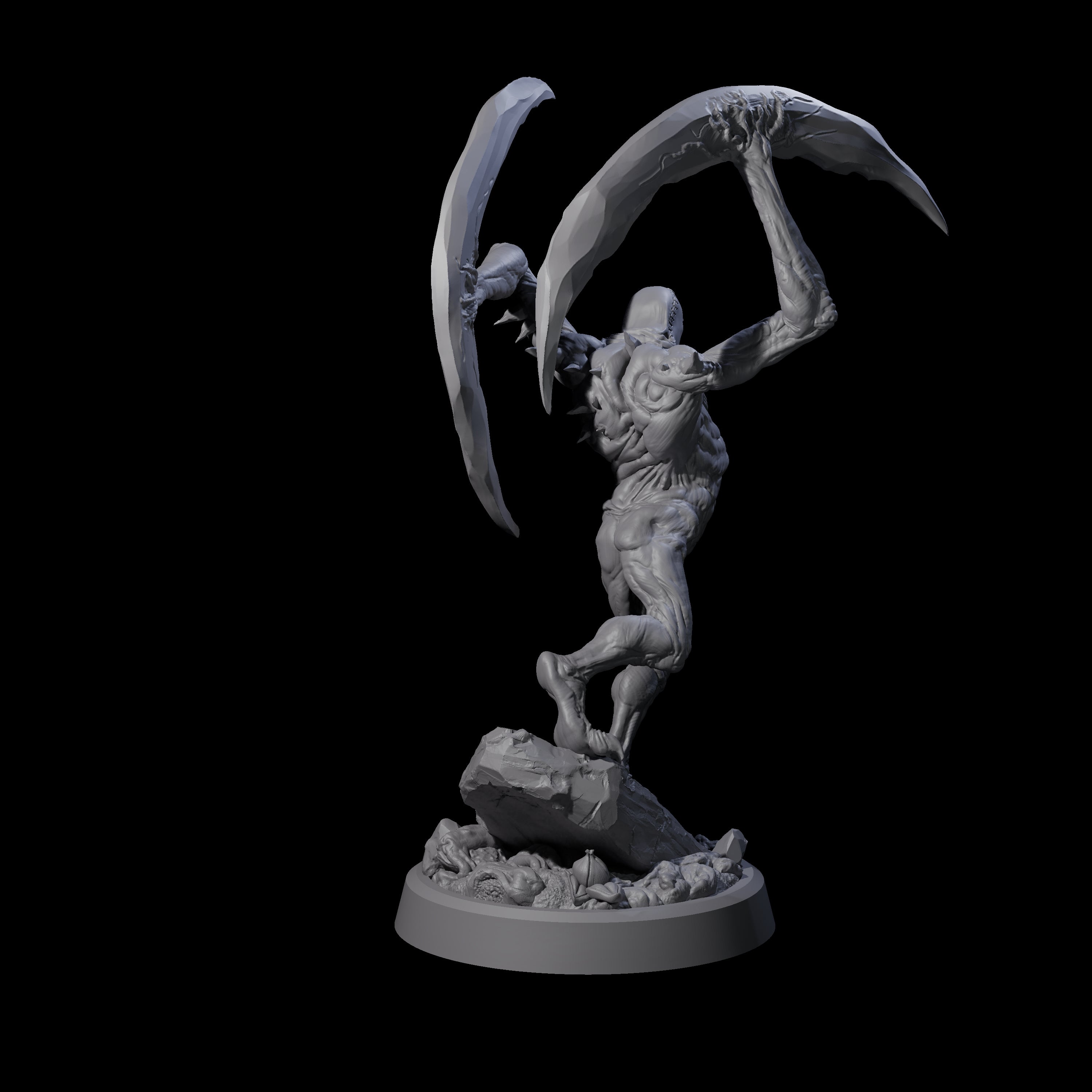 Scythe Wielding Velstrac A Miniature for Dungeons and Dragons, Pathfinder or other TTRPGs