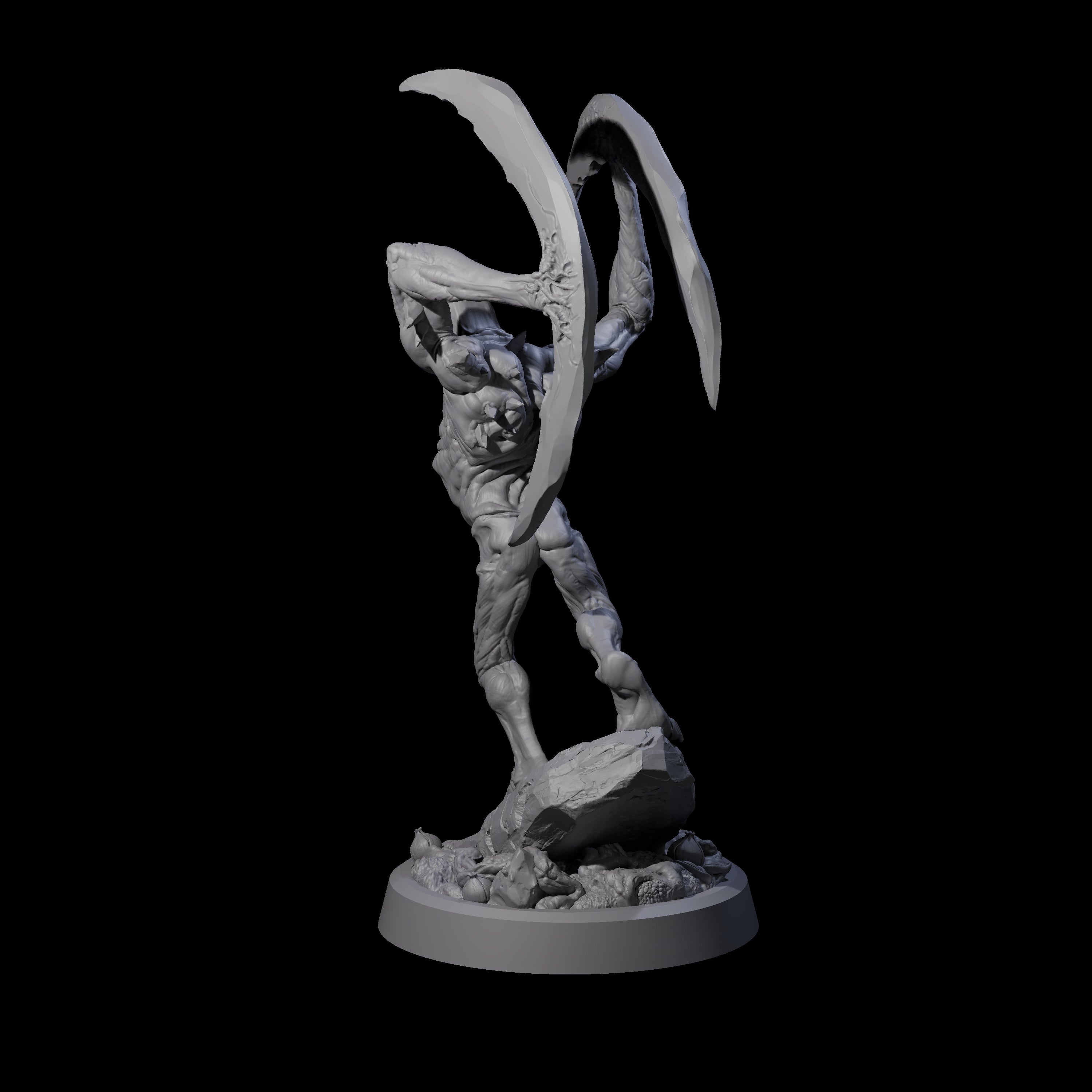 Scythe Wielding Velstrac A Miniature for Dungeons and Dragons, Pathfinder or other TTRPGs