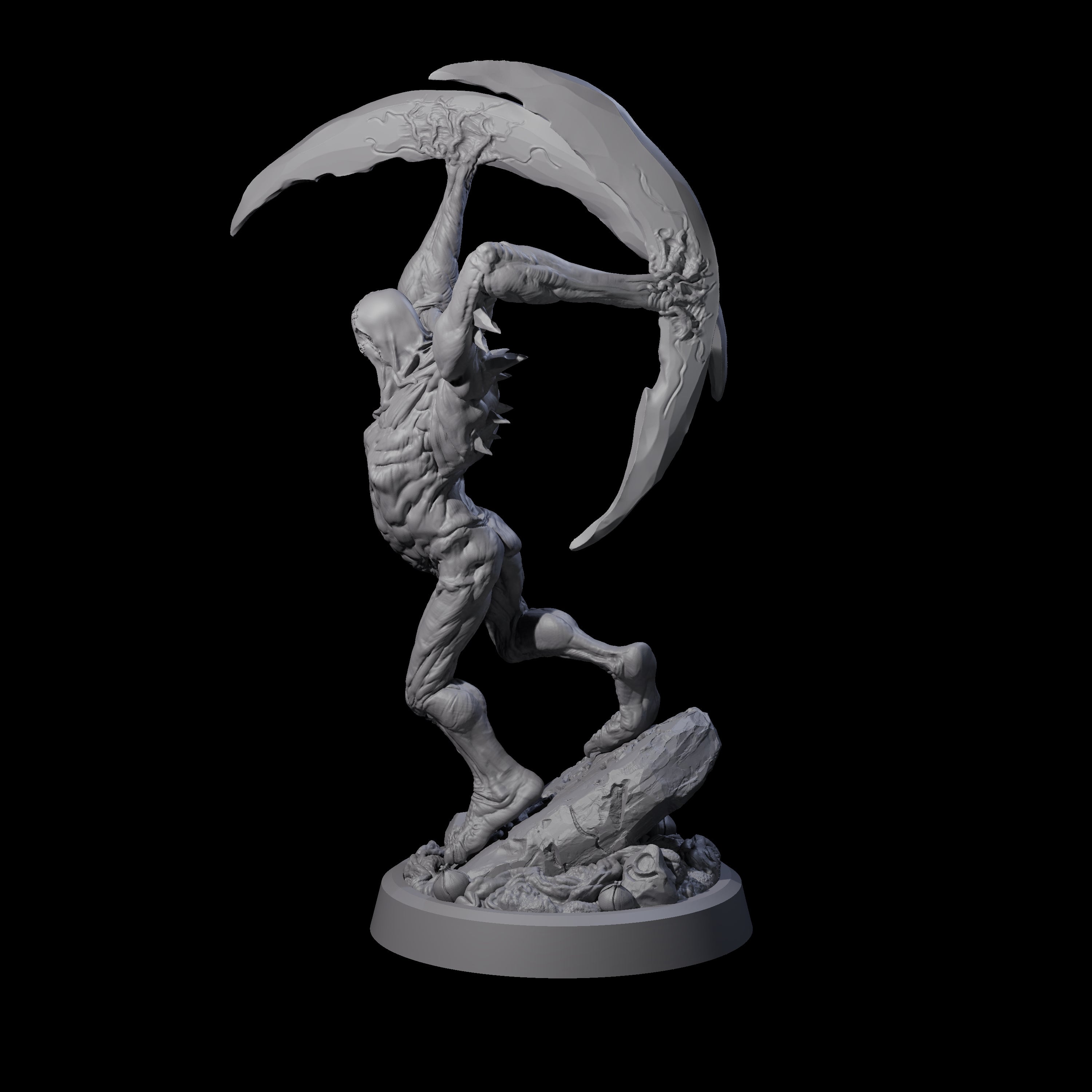 Scythe Wielding Velstrac A Miniature for Dungeons and Dragons, Pathfinder or other TTRPGs