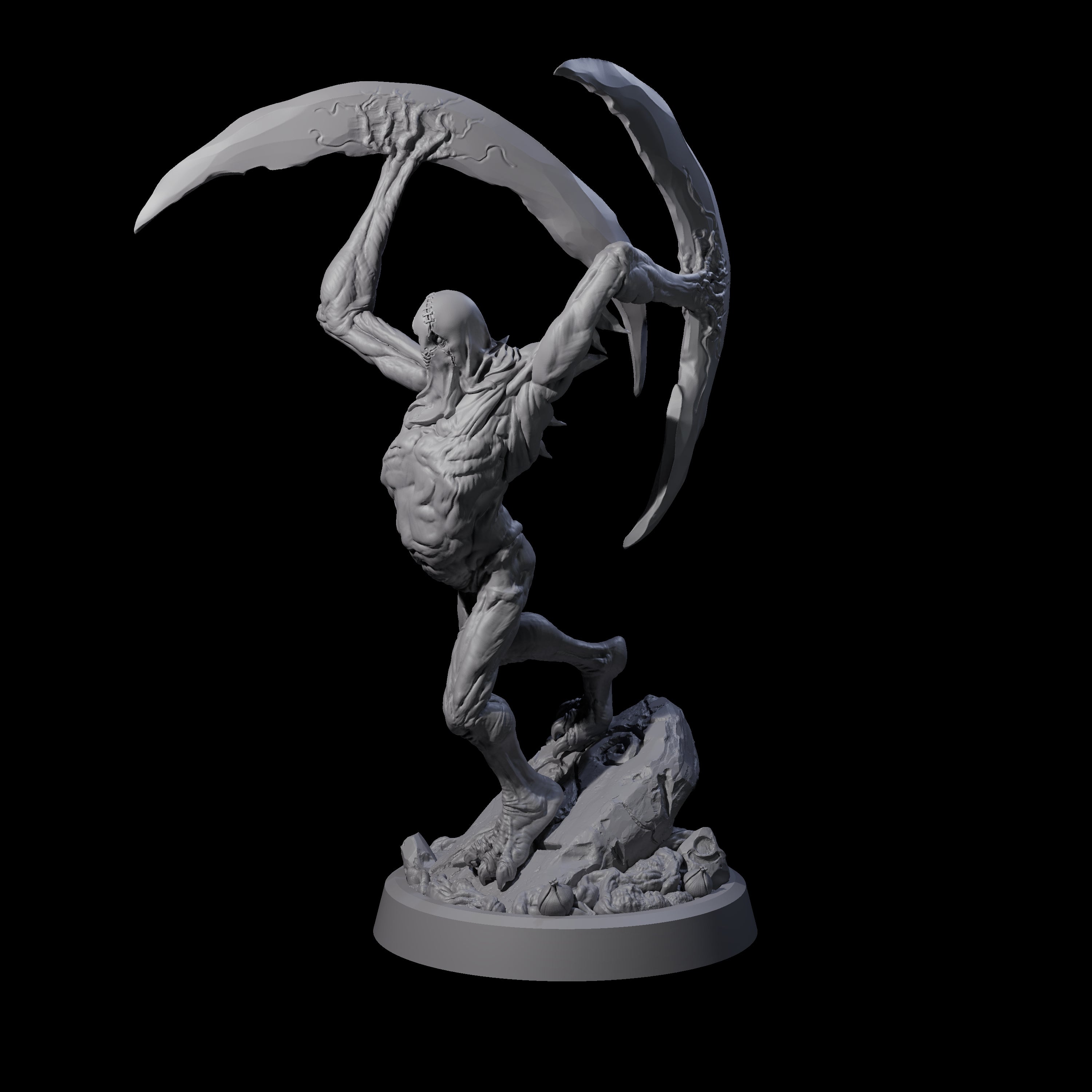 Scythe Wielding Velstrac A Miniature for Dungeons and Dragons, Pathfinder or other TTRPGs