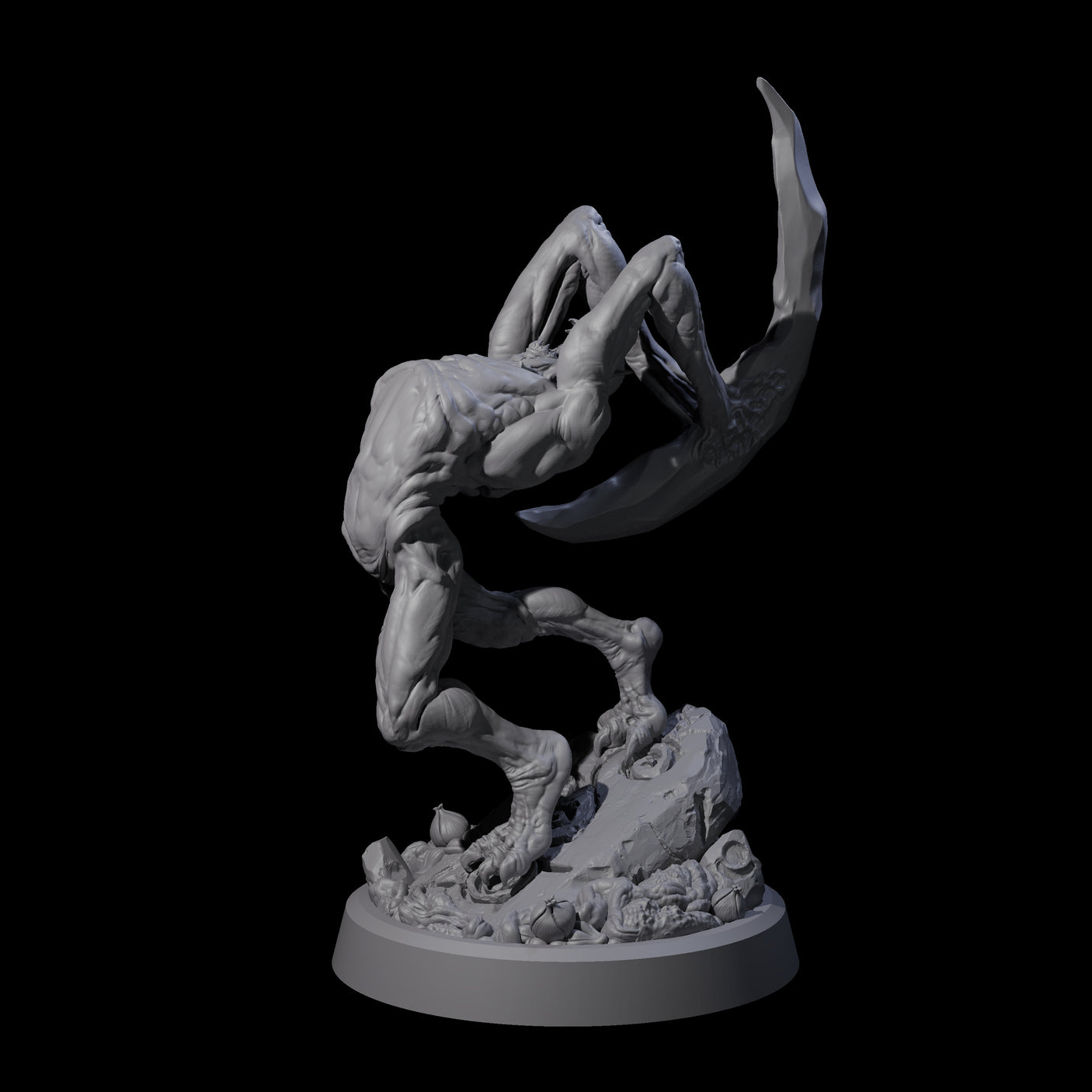 Scythe Wielding Velstrac C Miniature for Dungeons and Dragons, Pathfinder or other TTRPGs