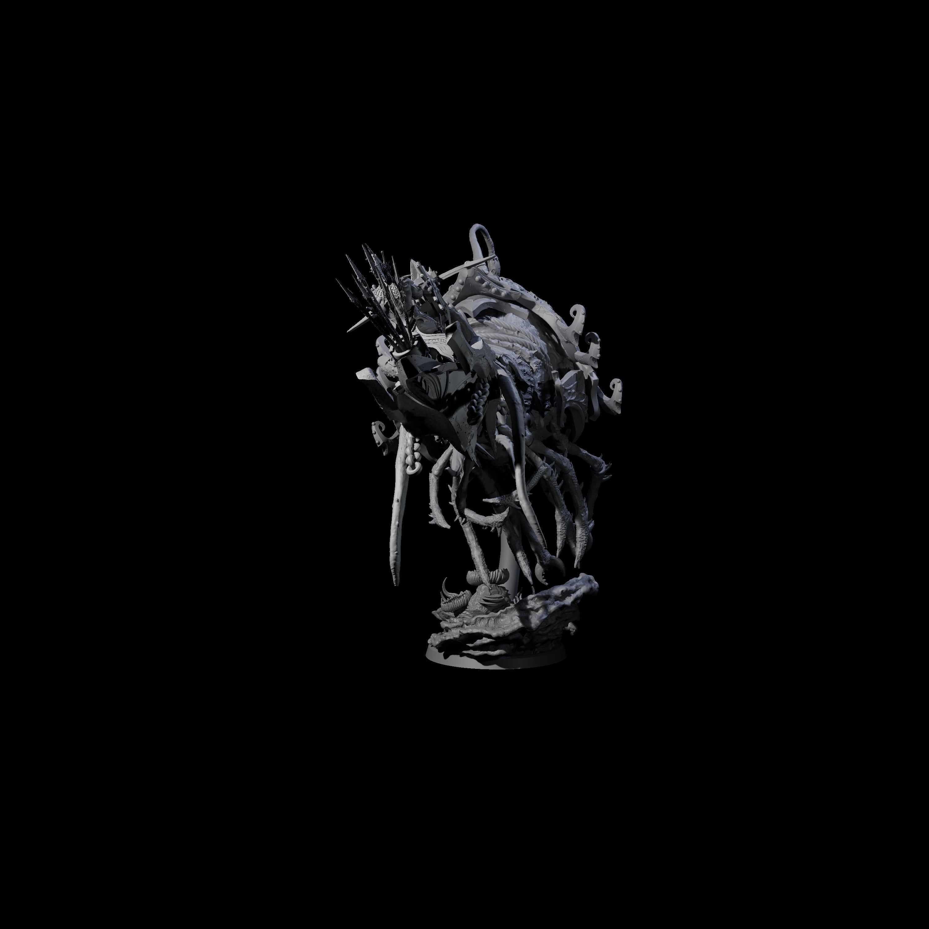 Sea Elf Piloting an Abyssal Lanternfish A Miniature for Dungeons and Dragons, Pathfinder or other TTRPGs