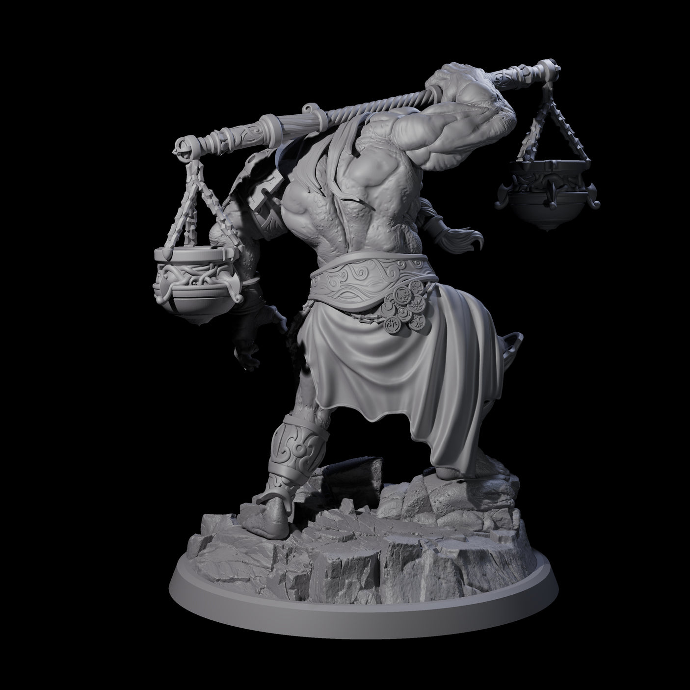Sea Giant Sentinal A Miniature for Dungeons and Dragons, Pathfinder or other TTRPGs