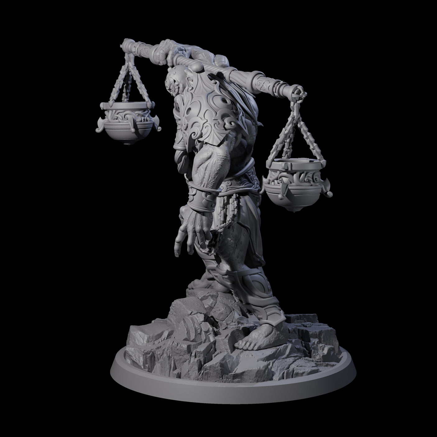 Sea Giant Sentinal A Miniature for Dungeons and Dragons, Pathfinder or other TTRPGs