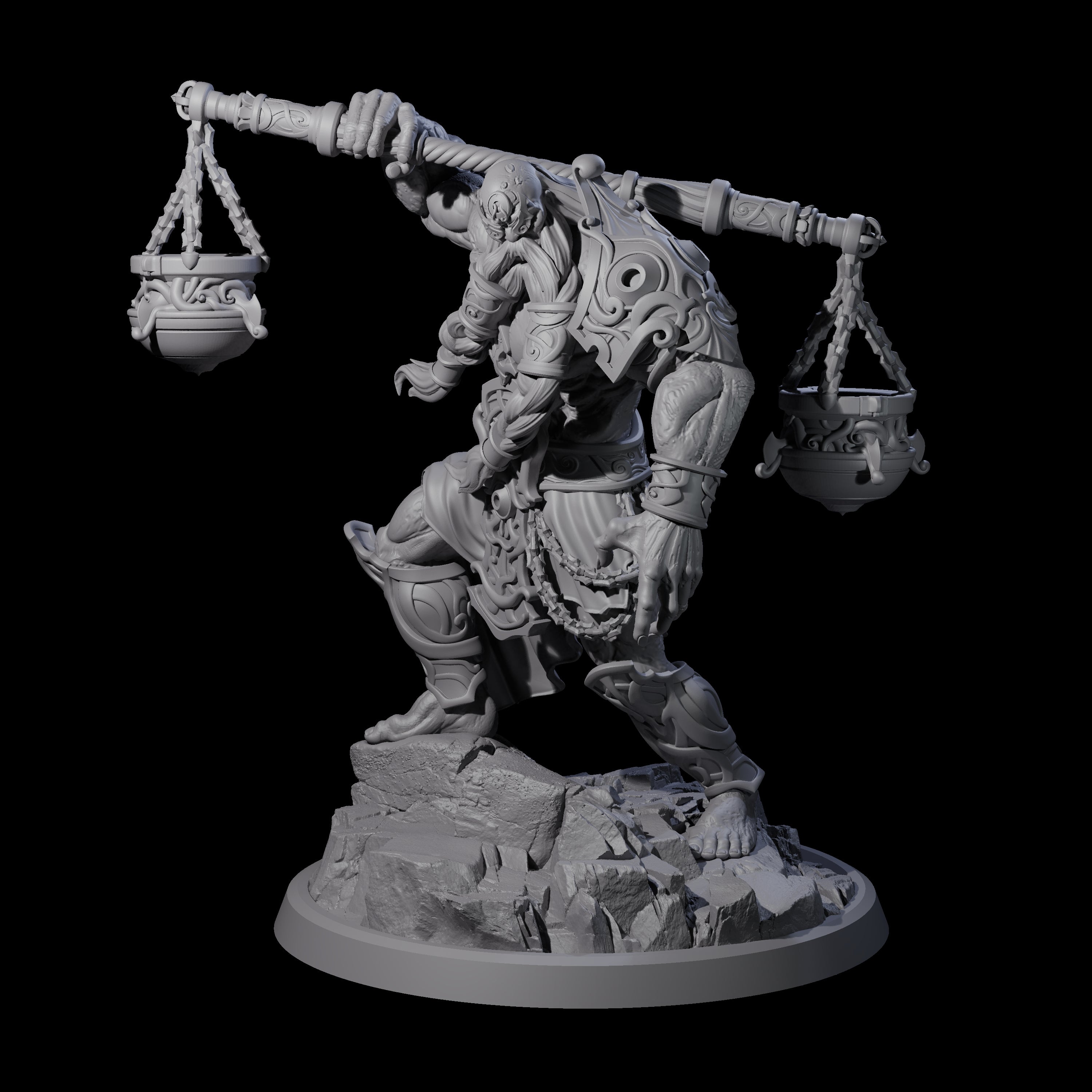 Sea Giant Sentinal A Miniature for Dungeons and Dragons, Pathfinder or other TTRPGs