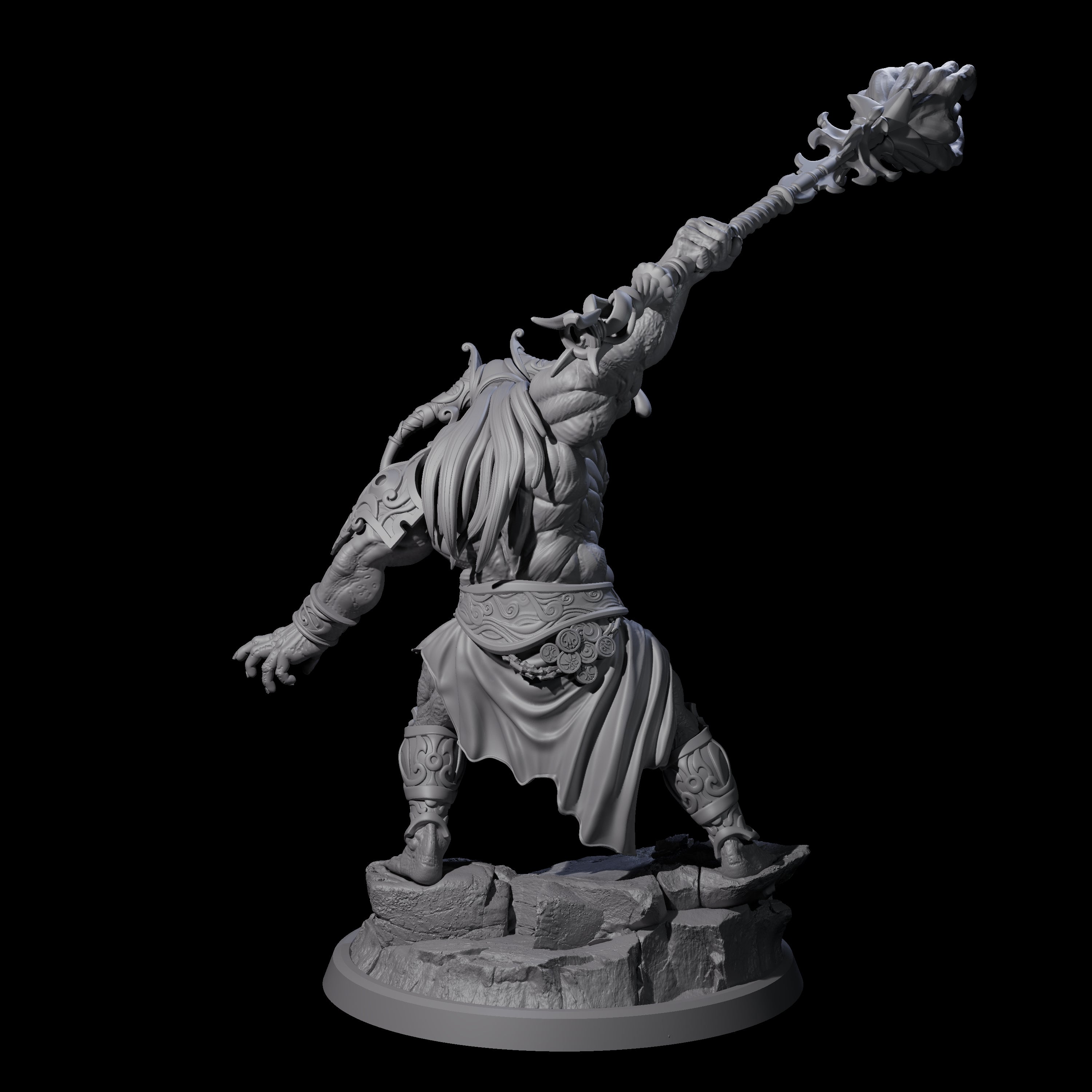 Sea Giant Sentinal B Miniature for Dungeons and Dragons, Pathfinder or other TTRPGs