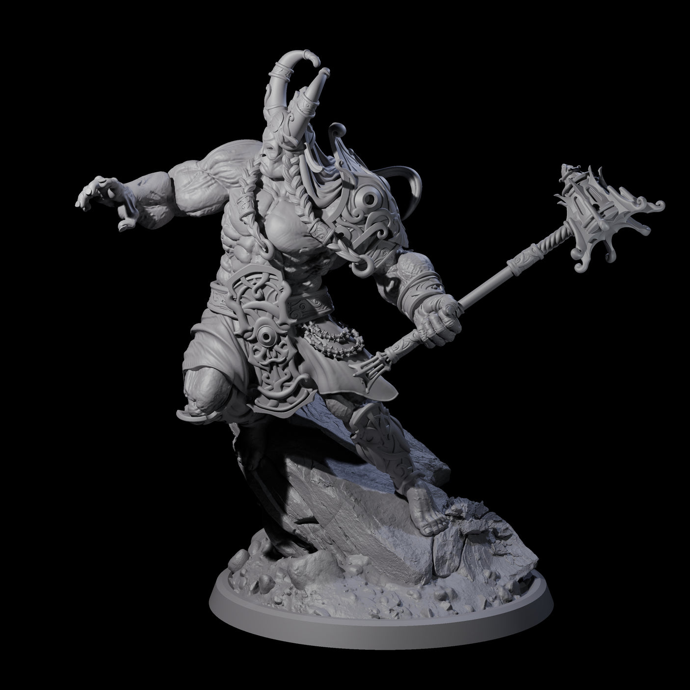 Sea Giant Sentinal D Miniature for Dungeons and Dragons, Pathfinder or other TTRPGs