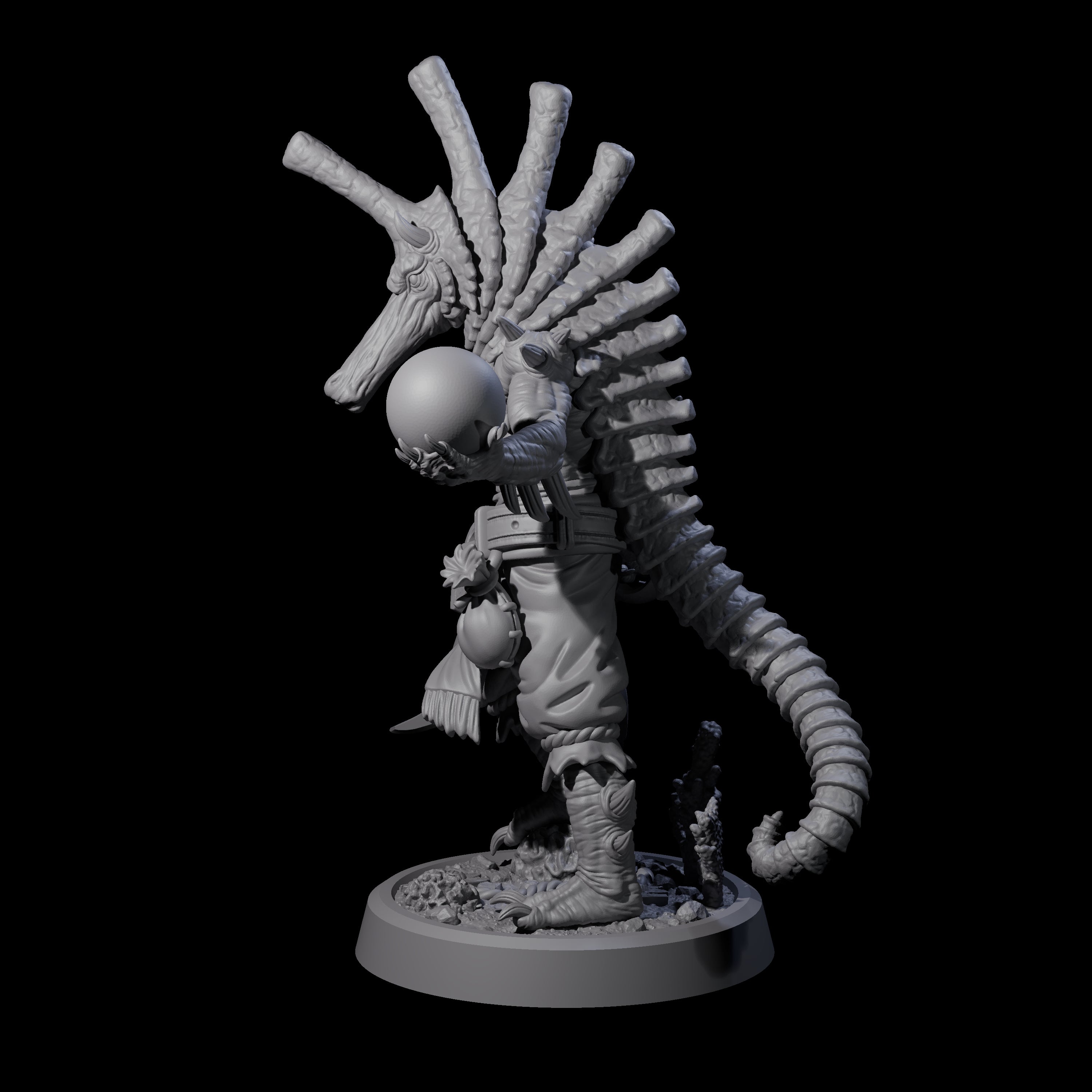 Sea Horse Sea Spawn Miniature for Dungeons and Dragons, Pathfinder or other TTRPGs
