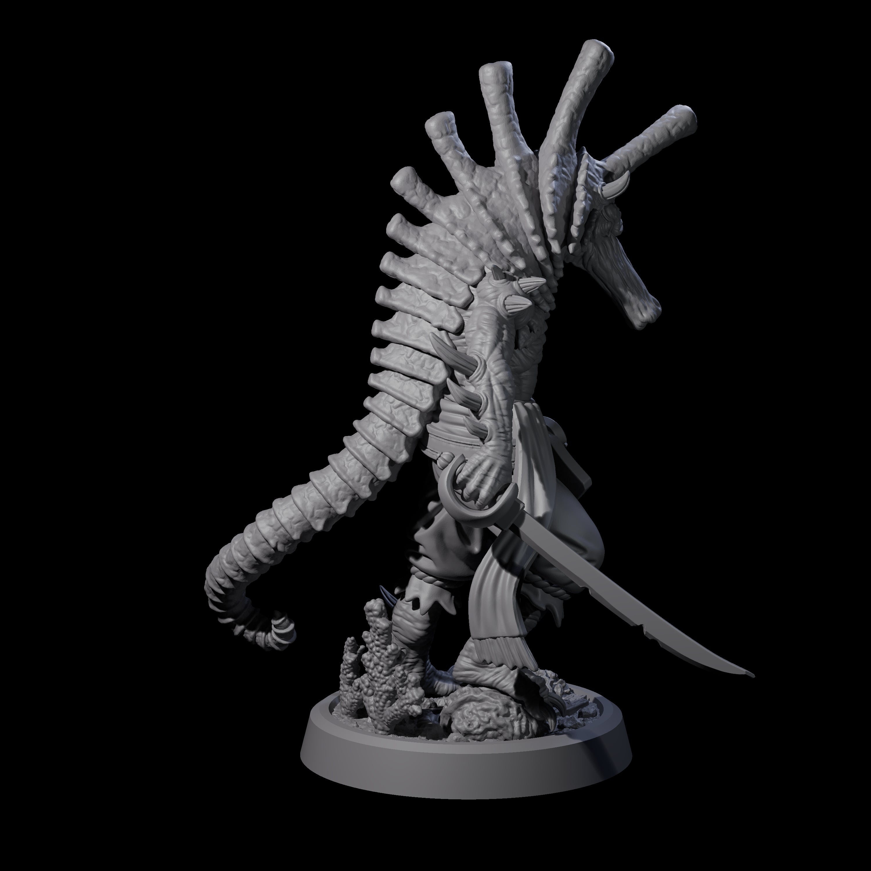 Sea Horse Sea Spawn Miniature for Dungeons and Dragons, Pathfinder or other TTRPGs