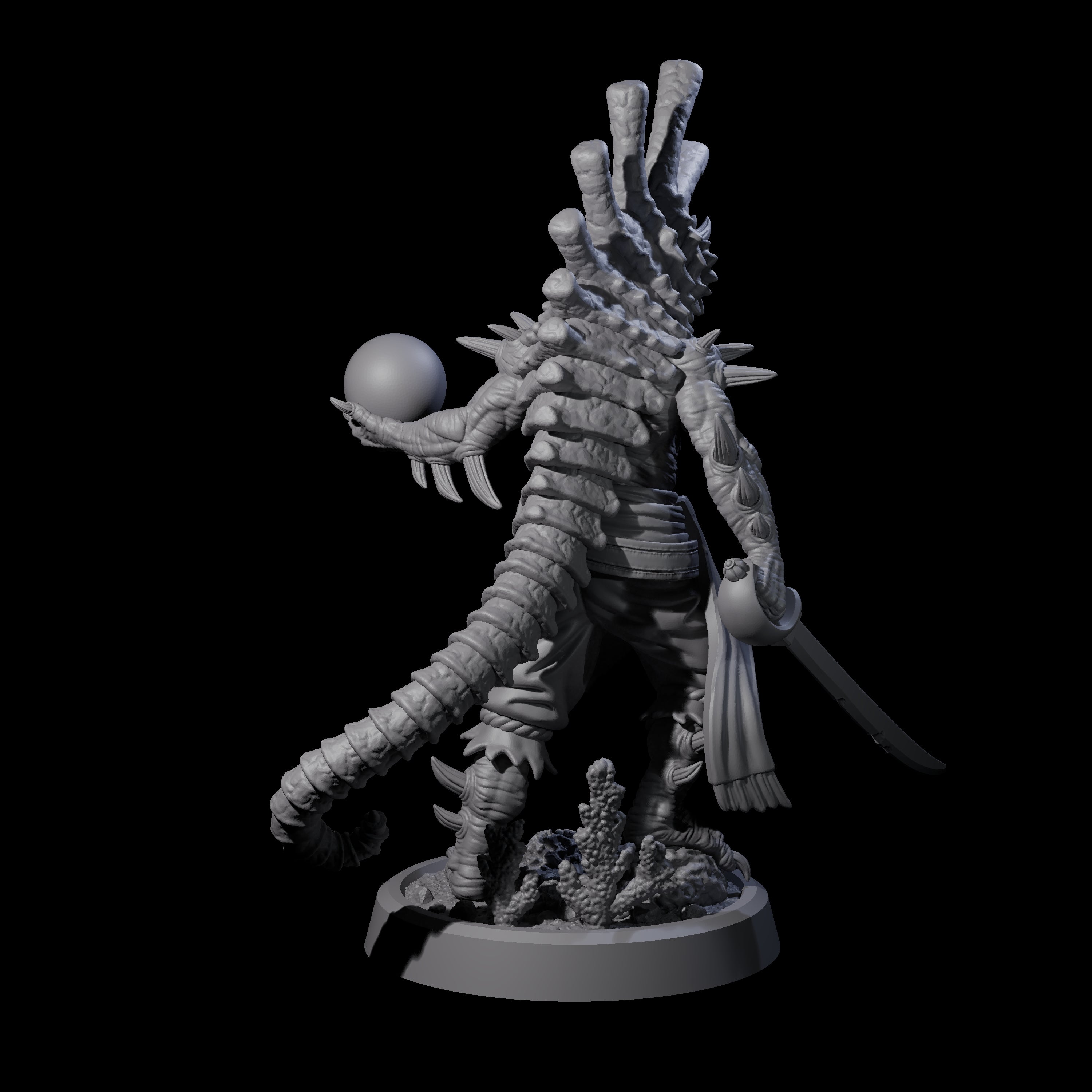 Sea Horse Sea Spawn Miniature for Dungeons and Dragons, Pathfinder or other TTRPGs